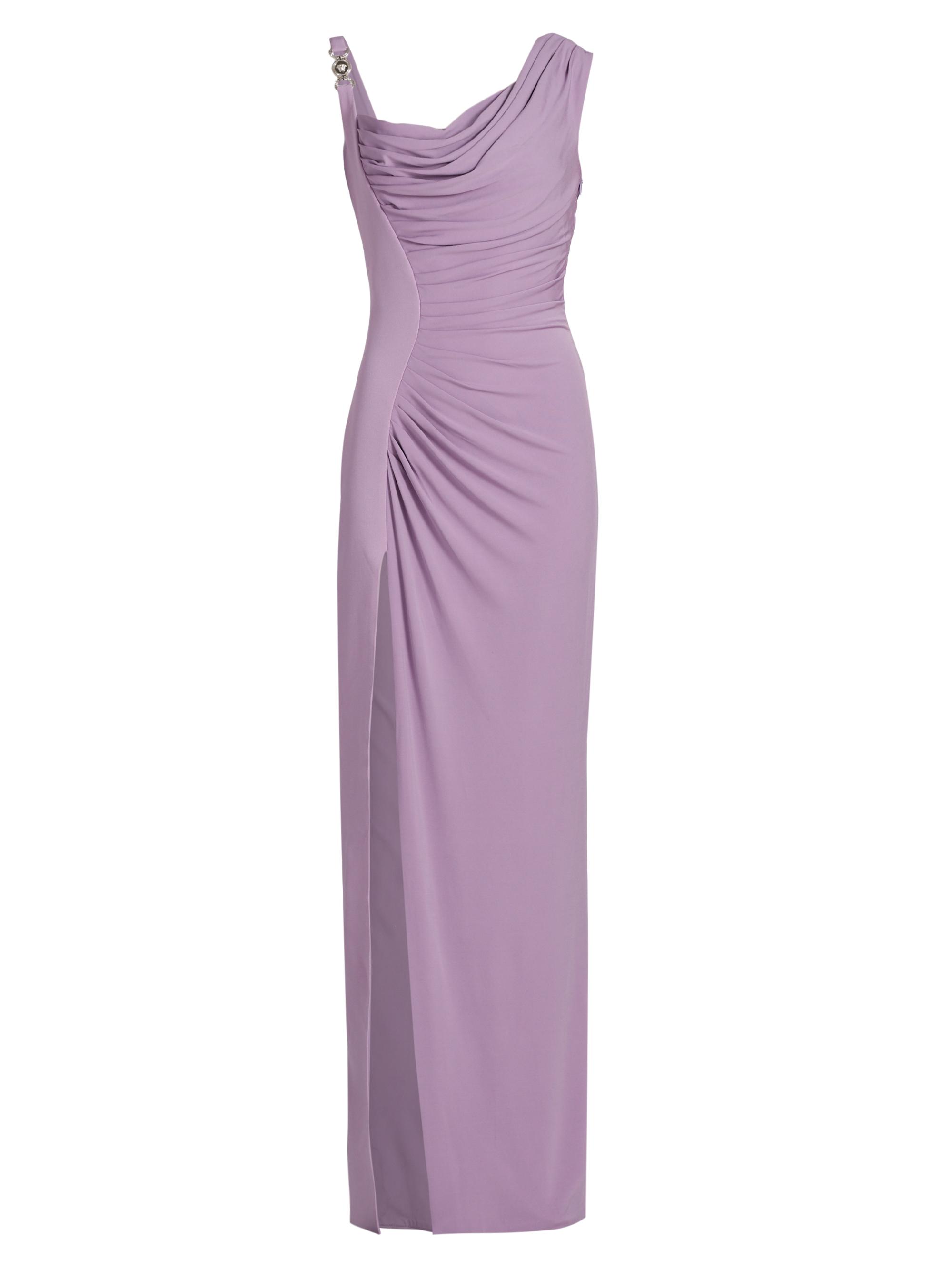 Versace Women's Asymmetric Draped Crepe Jersey Gown - Dusty Lavender