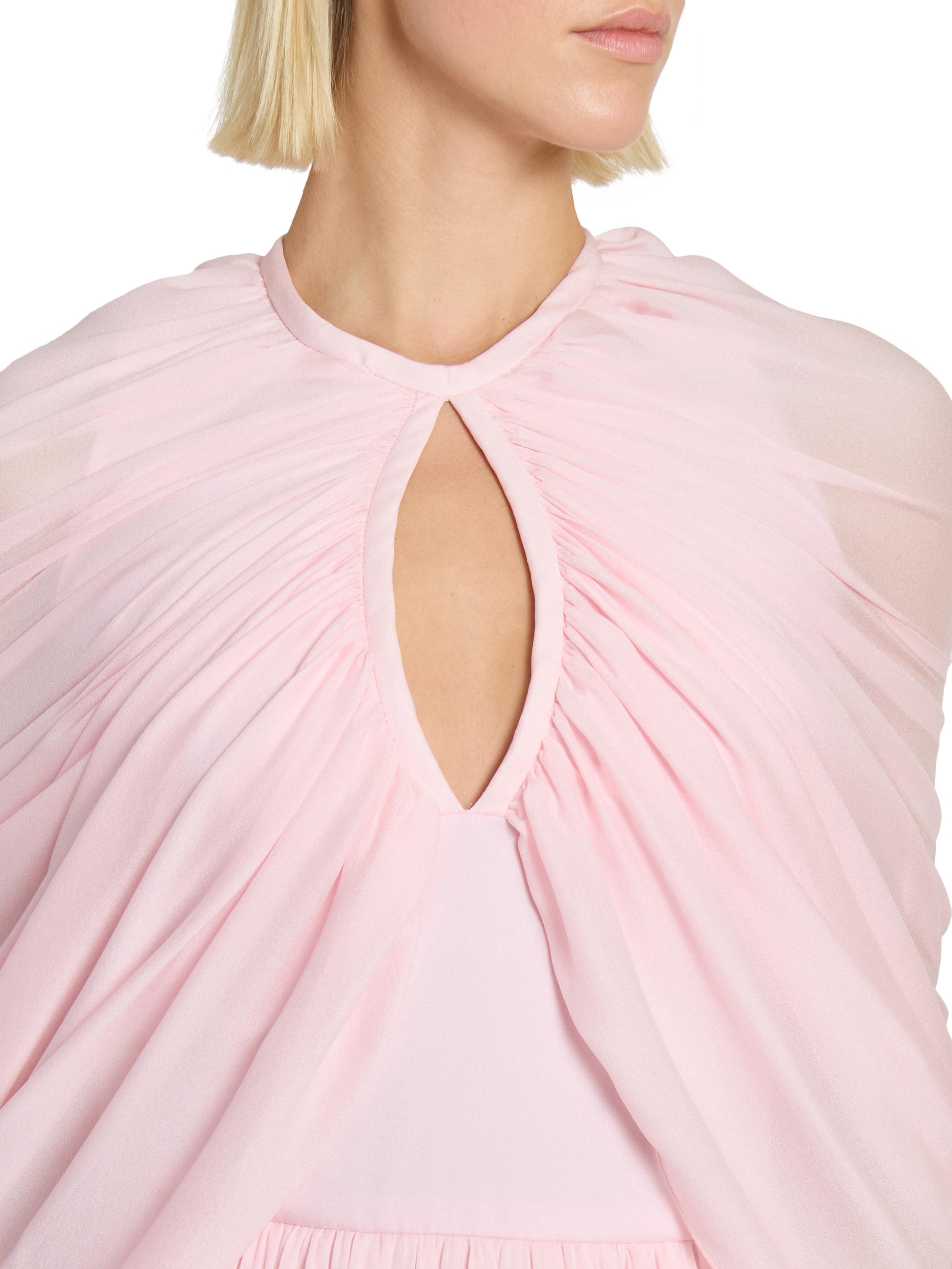 Giambattista Valli Keyhole Cape Chiffon Silk Gown | Saks Fifth Avenue