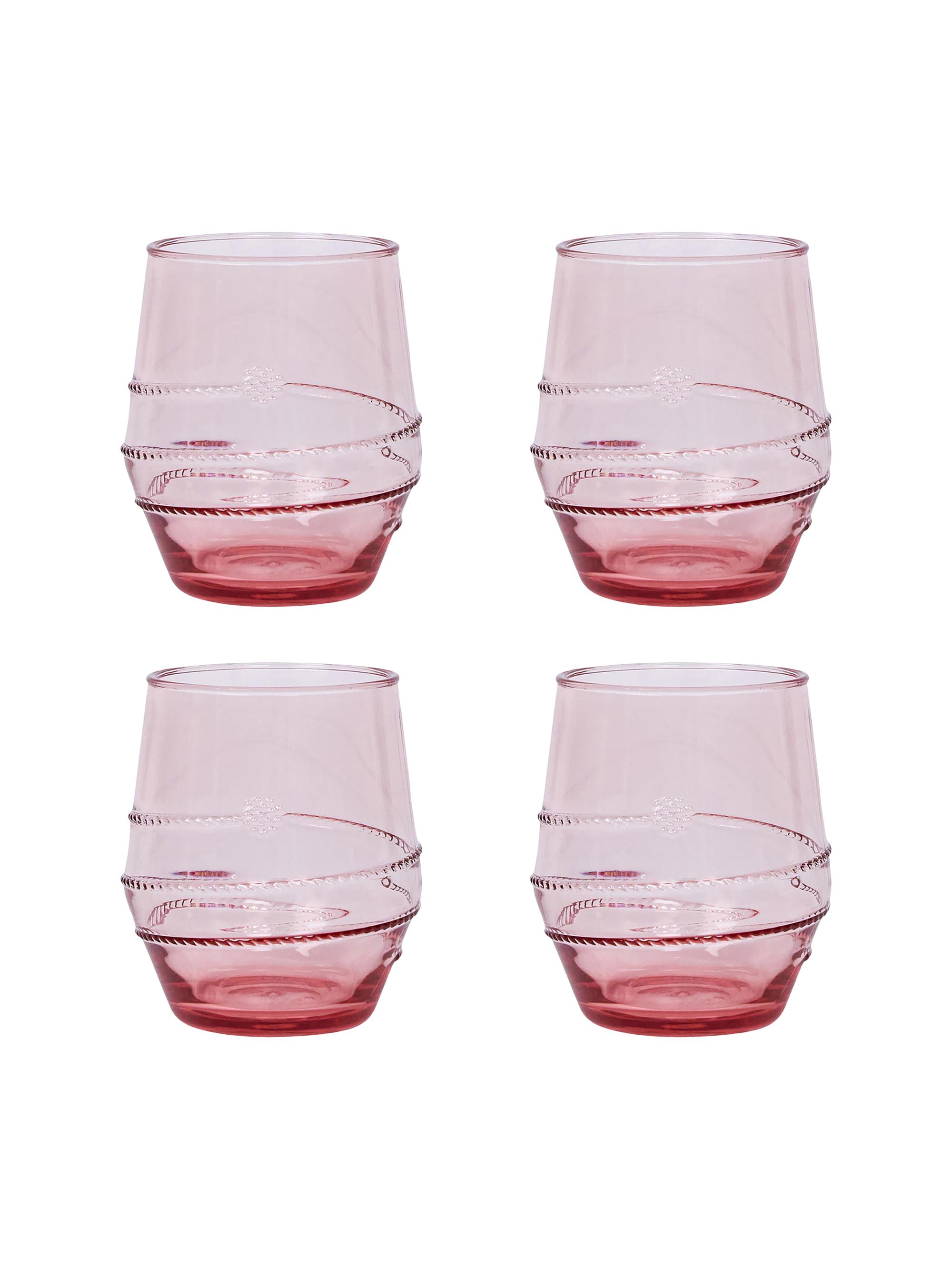 Juliska Amalia Acrylic Tumblers 4-Piece Set - Pink Small