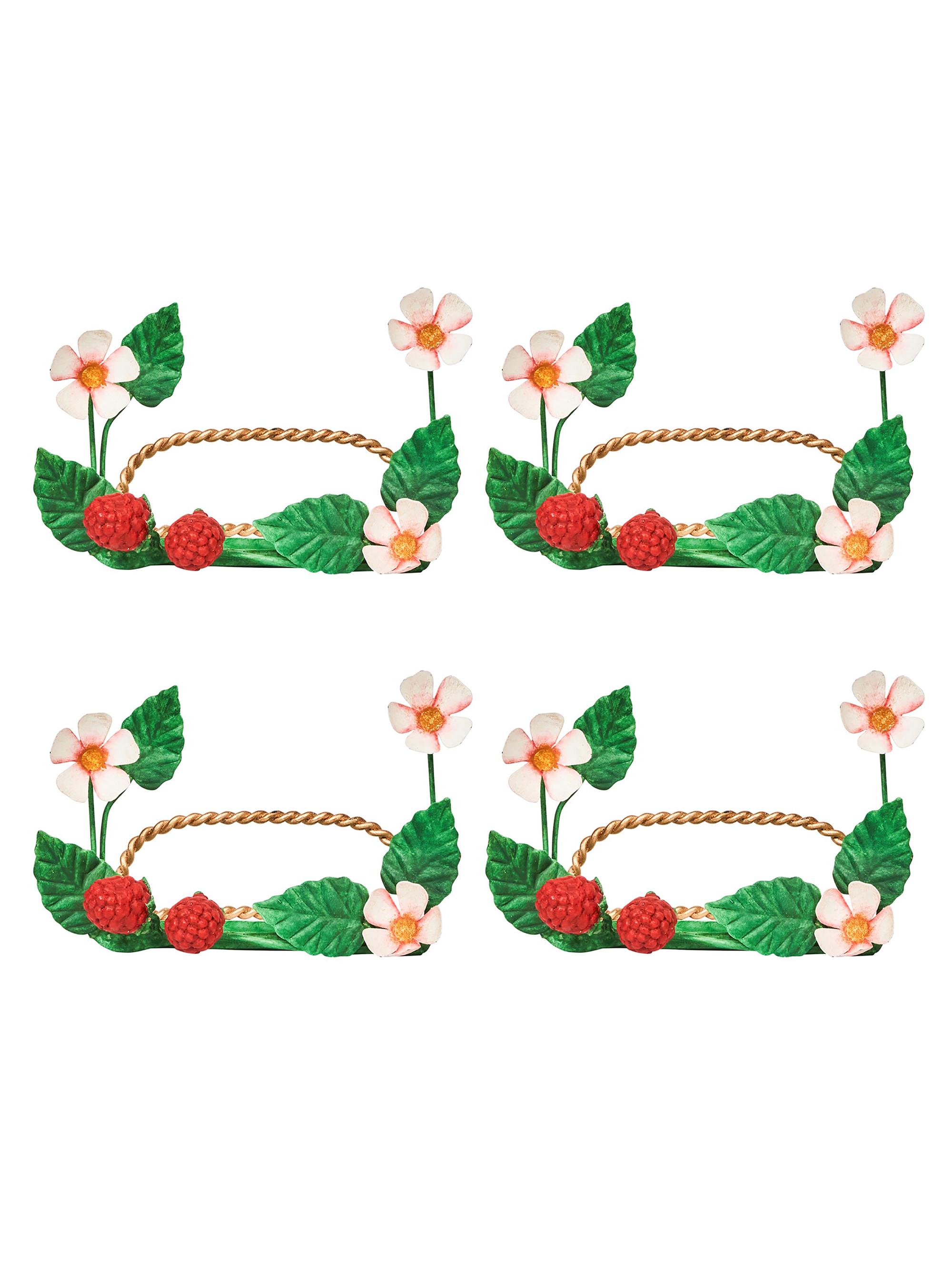 Juliska Meadow Walk Raspberries Place Card Holders 4-Piece Set