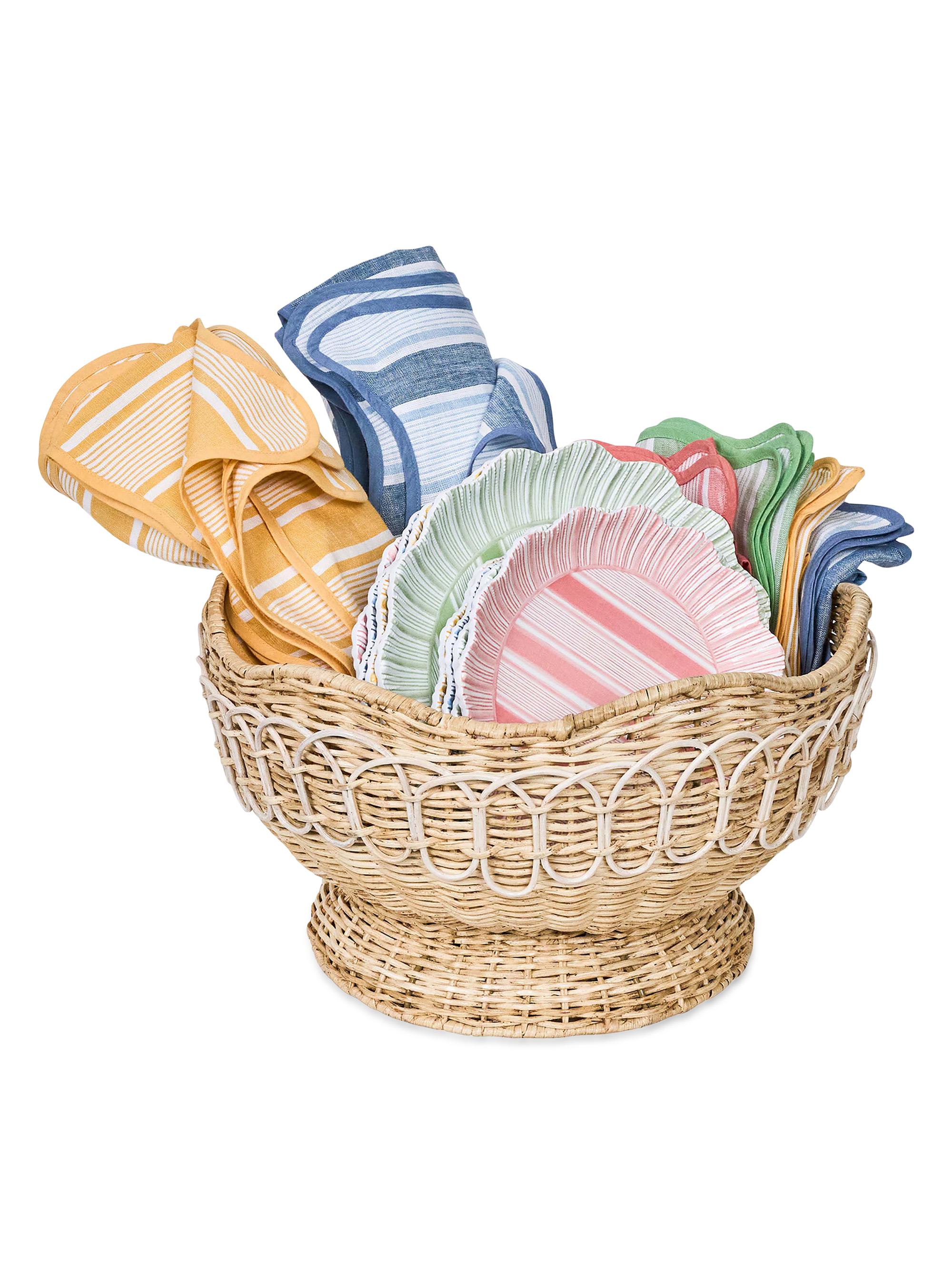 Juliska Provence Rattan Bowl - Tan - side view in Na