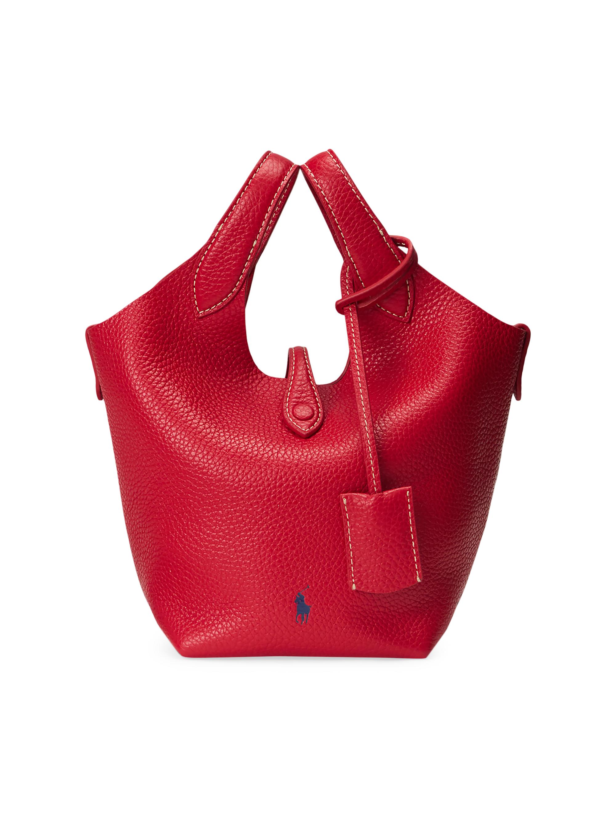 【polo ralph lauren】レザー ボストンバッグ レッド セール30%OFF】 POLO RALPH LAUREN ポロラルフローレン WOMENS Sporty