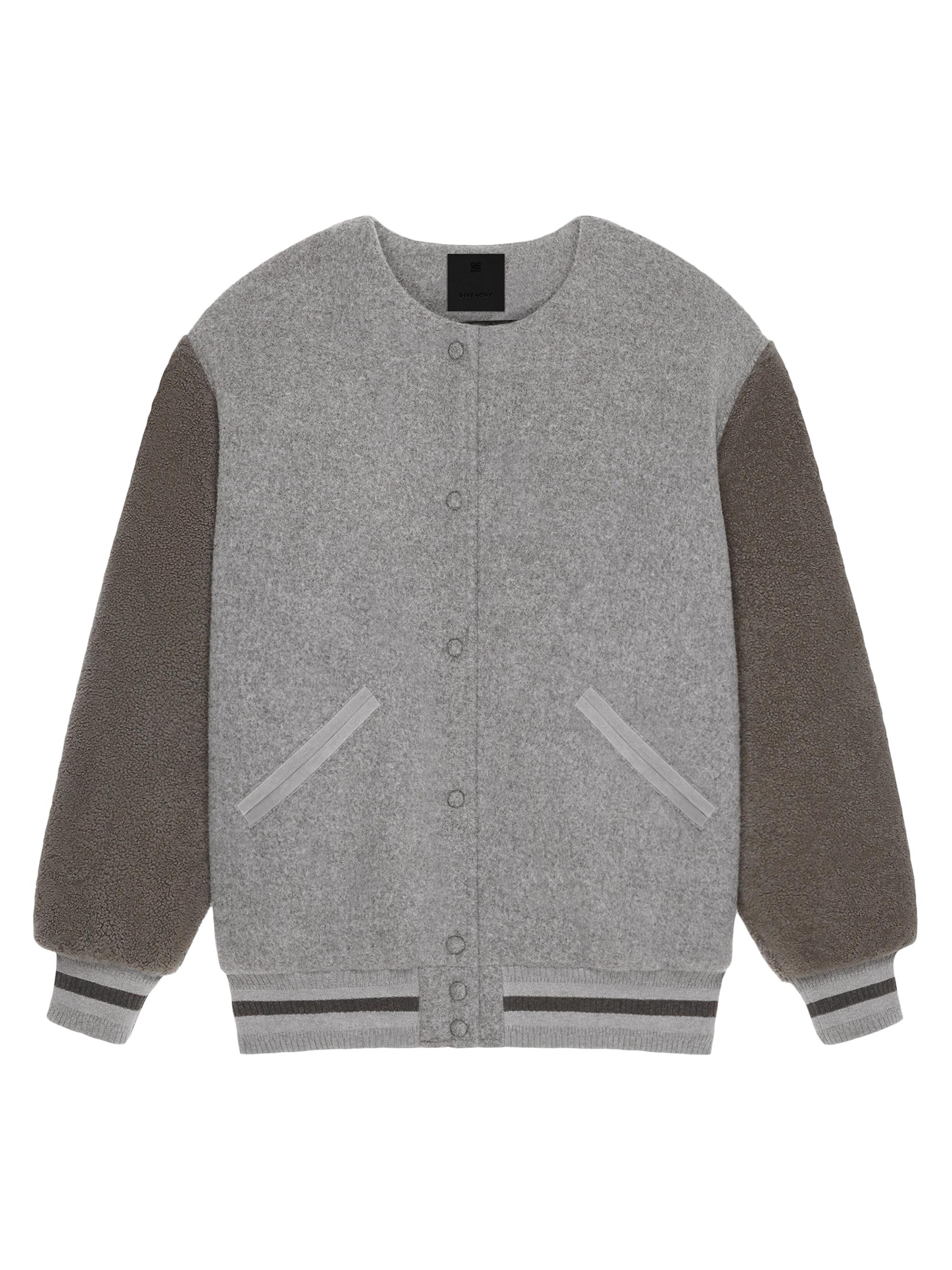 Givenchy Women's Oversized Varsity Jacket - Light Grey Melange
