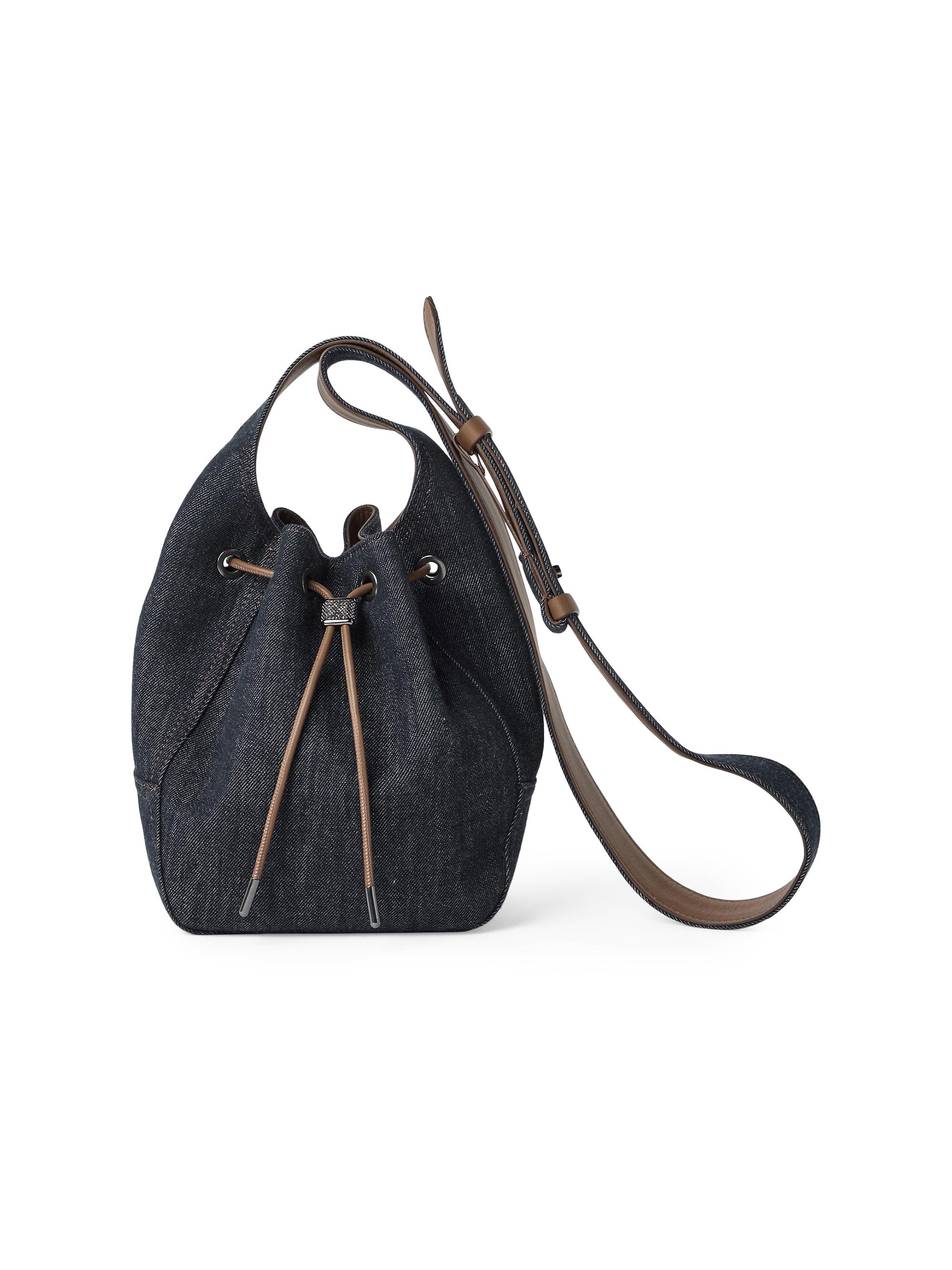 Brunello Cucinelli Women's Duo  Bucket Bag - Dark Brown