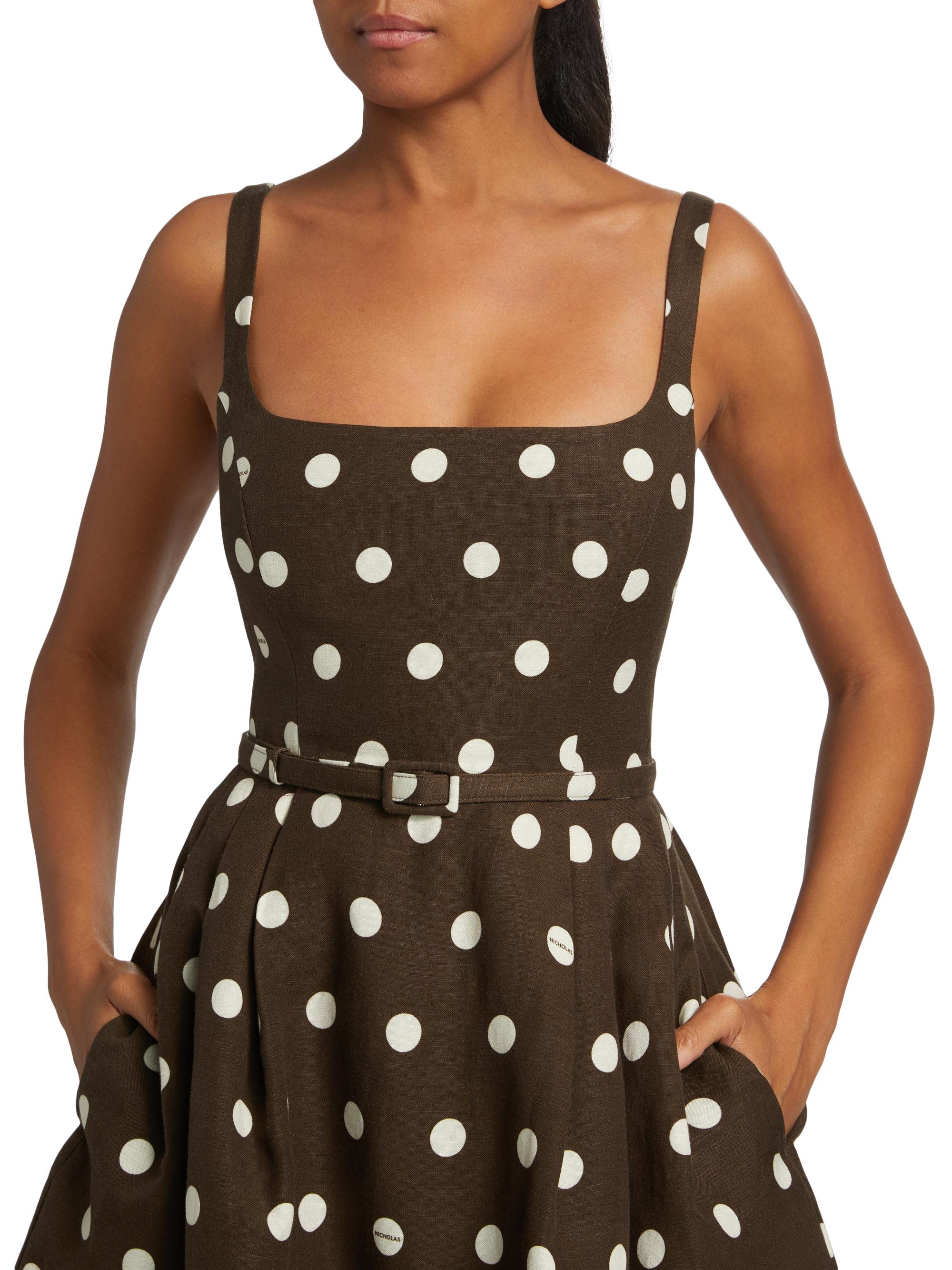 Nicholas the Label Demetra Polka Dot Fit & Flare Minidress | The Summit