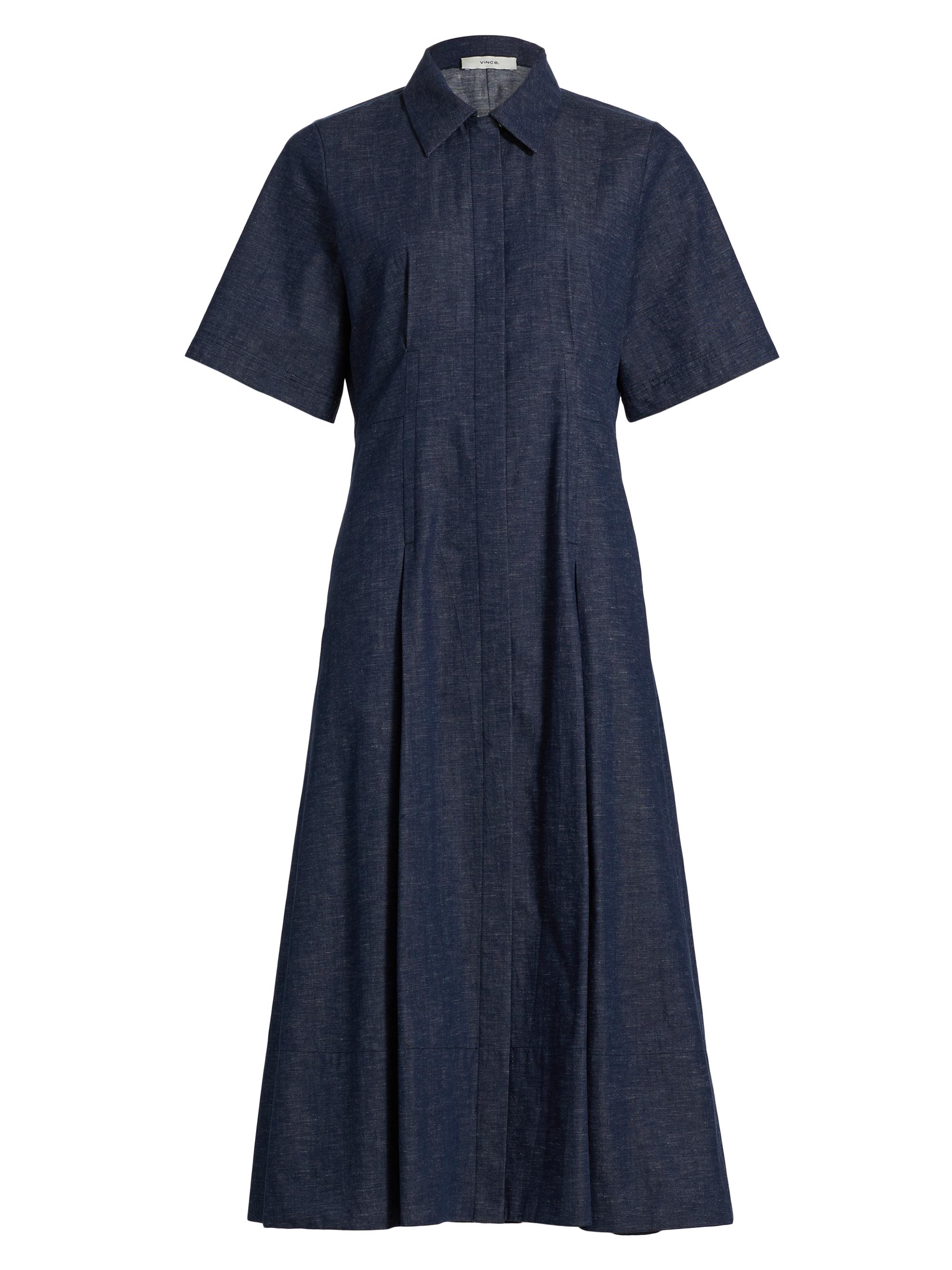 Theory Linen-Blend Midi-Shirtdress | Saks Fifth Avenue