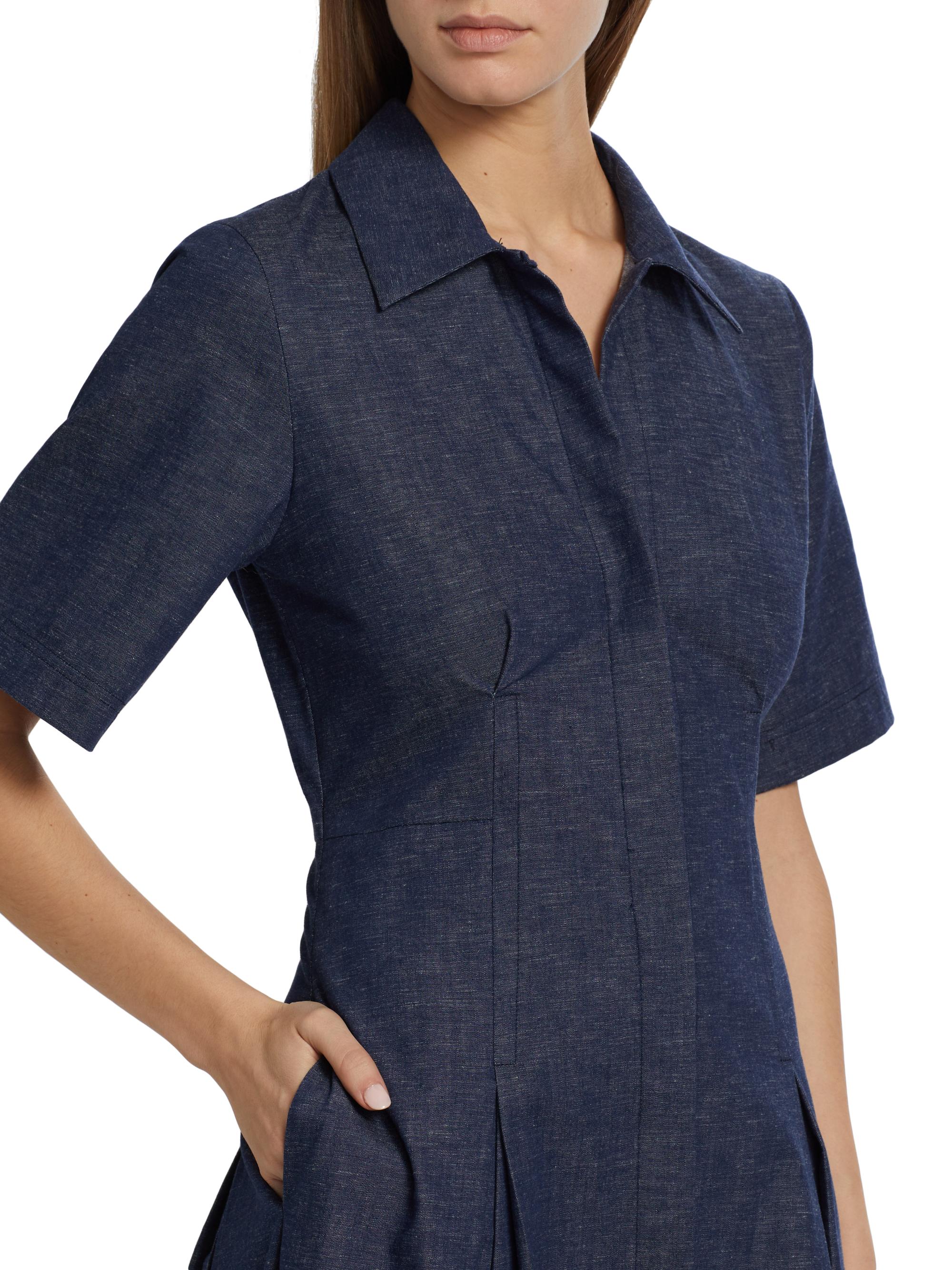 Vince Denim Midi-Shirtdress | Saks Fifth Avenue