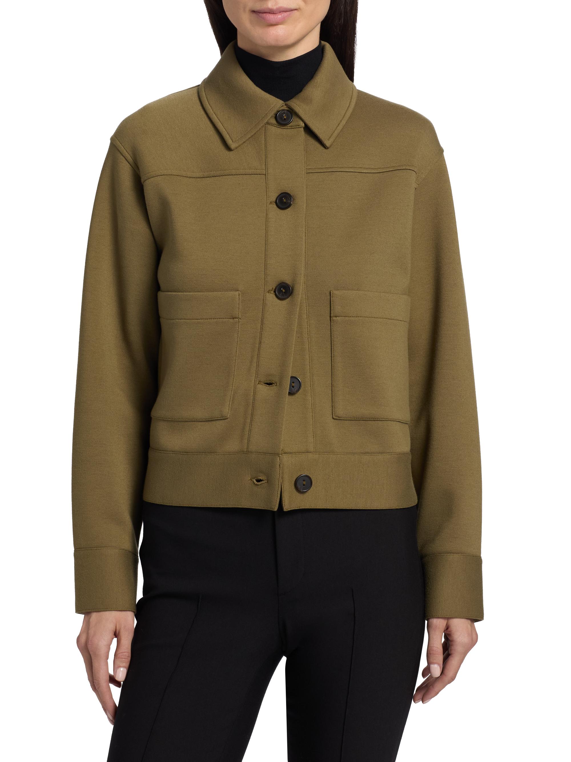 Vince Button-Front Crop Jacket | Saks Fifth Avenue