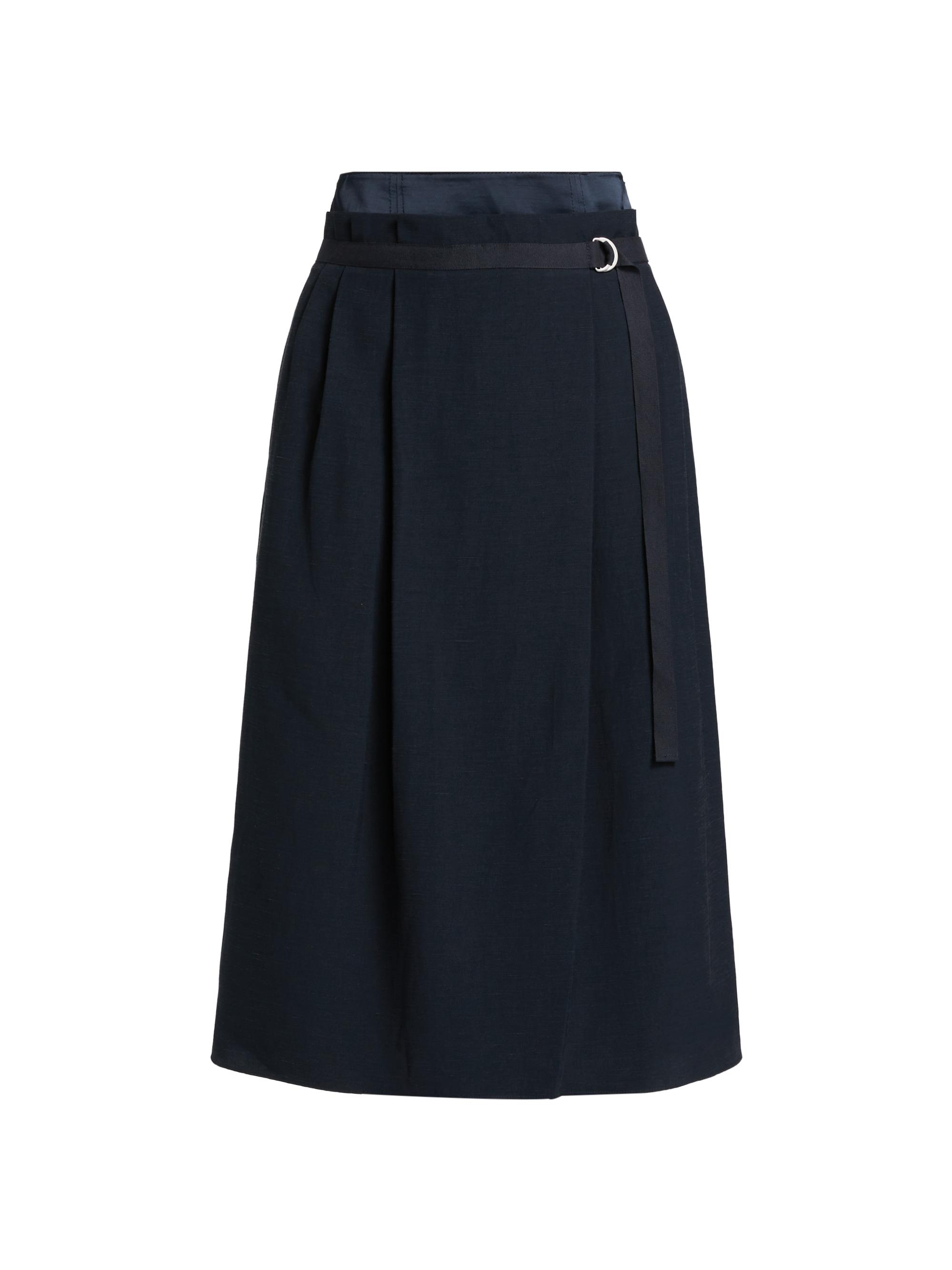 Vince Women's Double Waist Pleated Midi-Skirt - Coastal