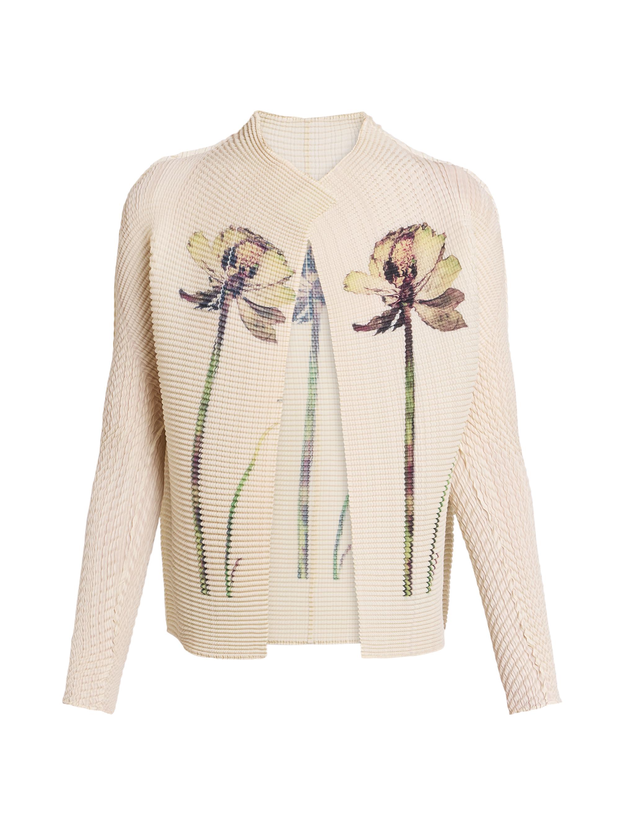 Issey Miyake Women's Pressed Flora Pleats Cardigan - Ranunculus