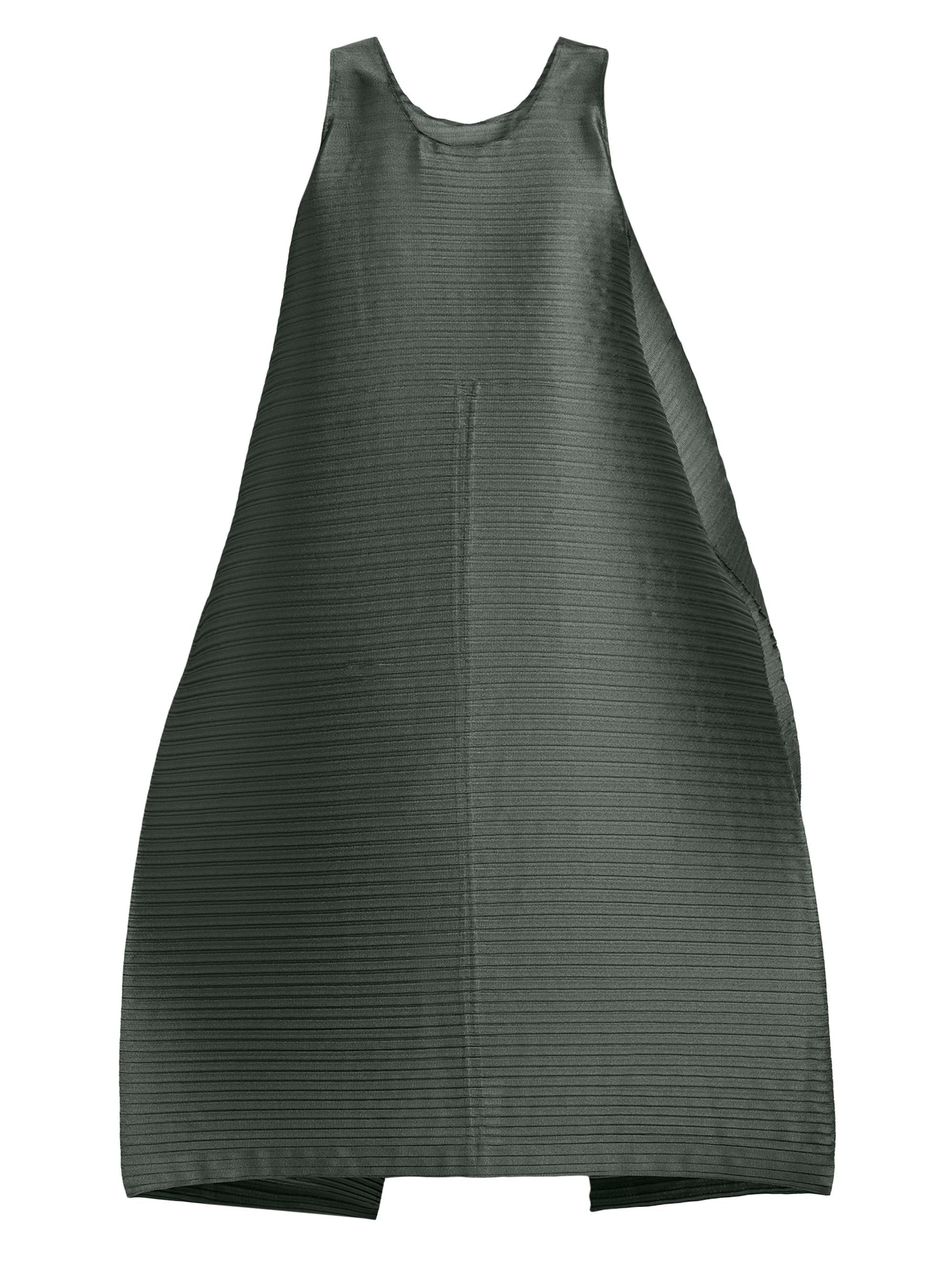 Issey Miyake Women's Paneled Pleats A-Line Sleeveless Maxi Dress - Green