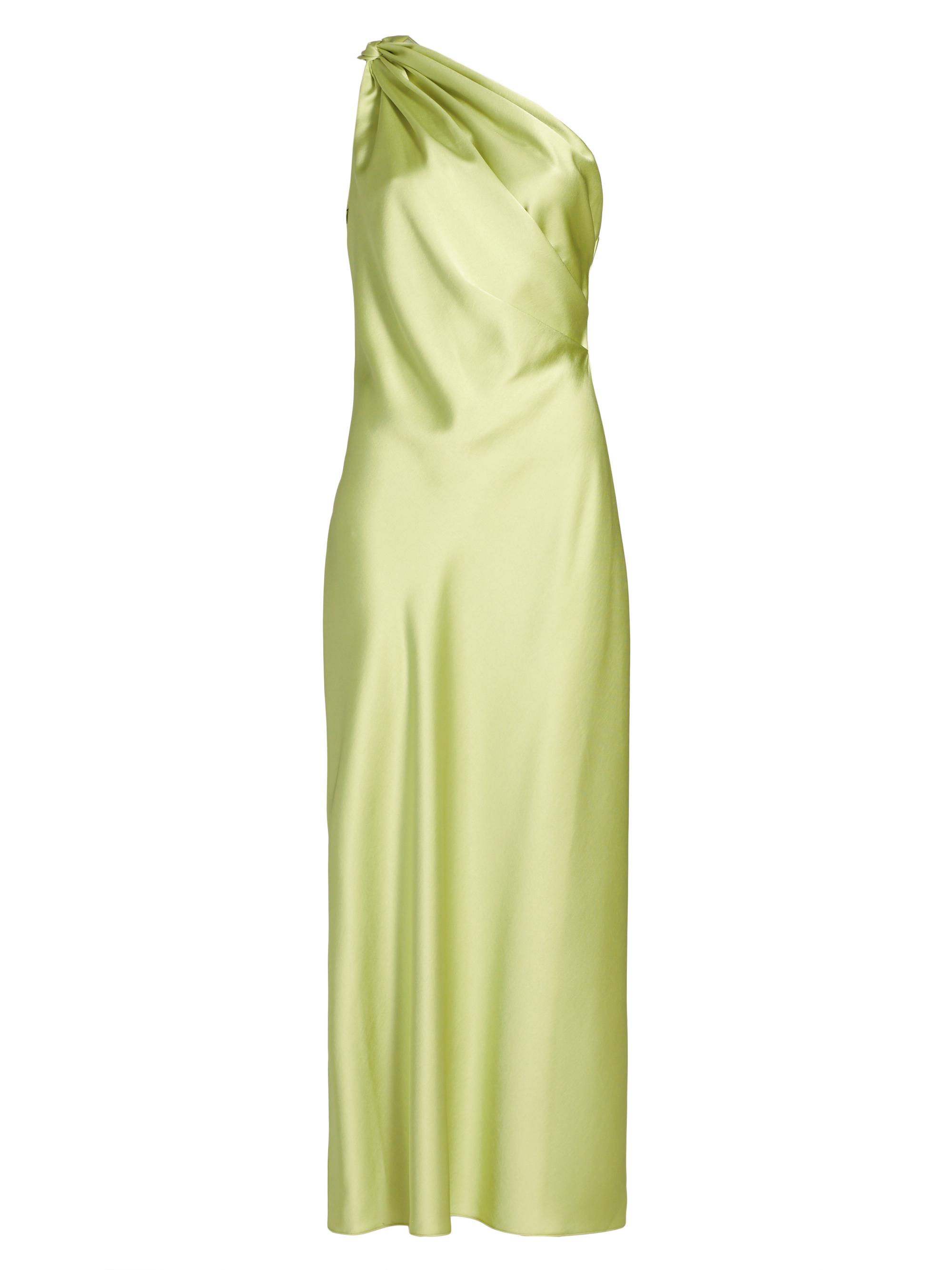Tanya Taylor Women's Stassi Satin One-Shoulder Dress - Light Parakeet