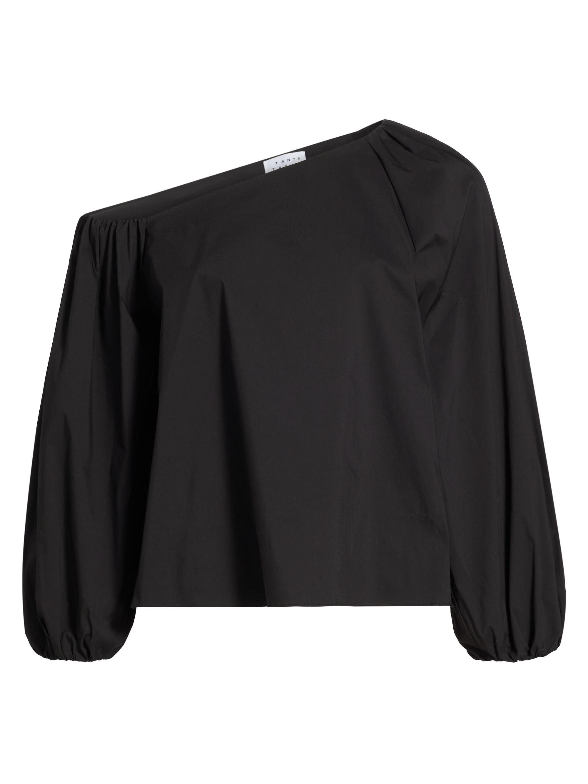 Tanya Taylor Women's Tabitha One-Shoulder Top - Black
