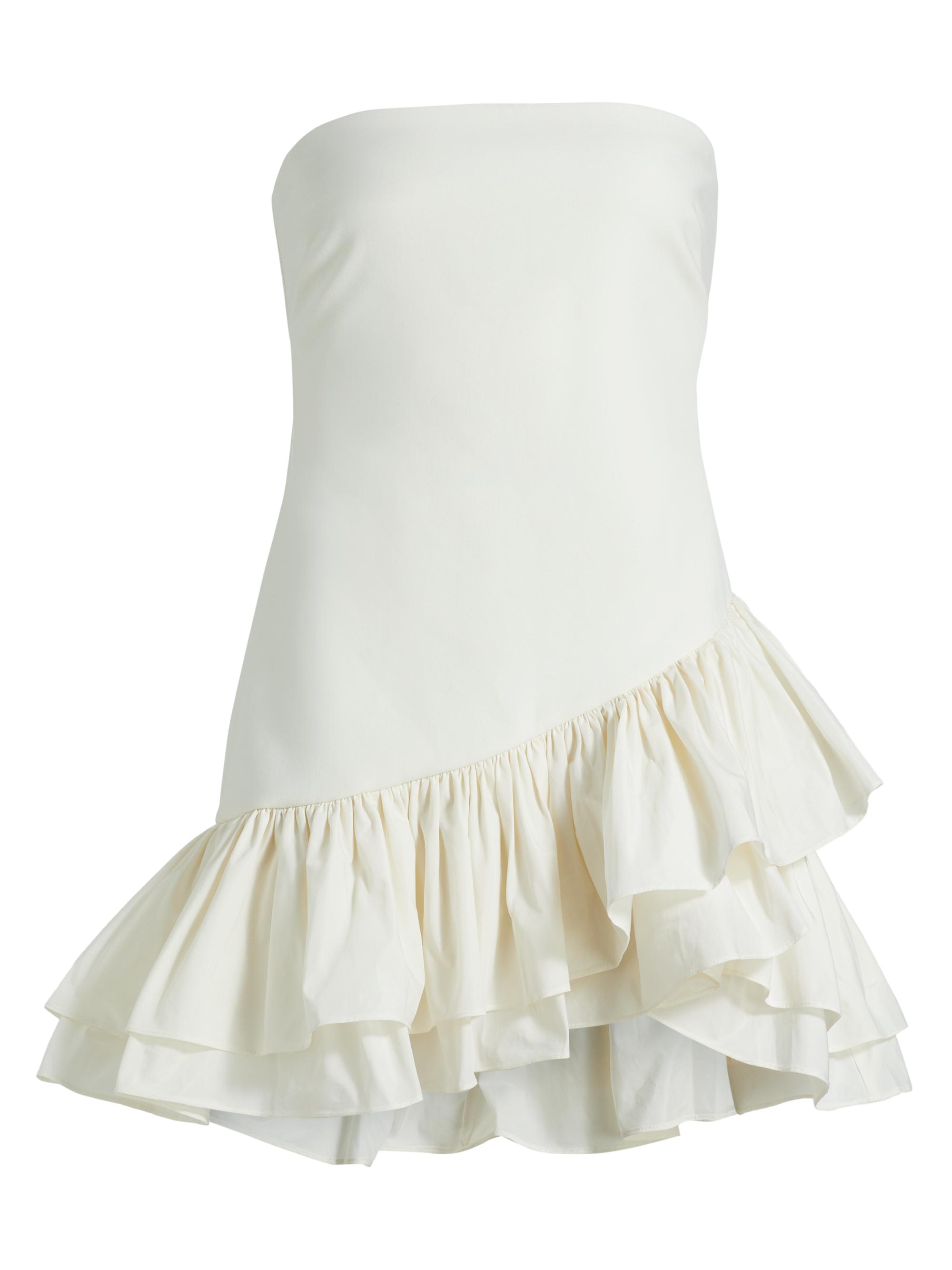 Cinq à Sept Women's Petula Cotton Ruffled Asymmetric Minidress -