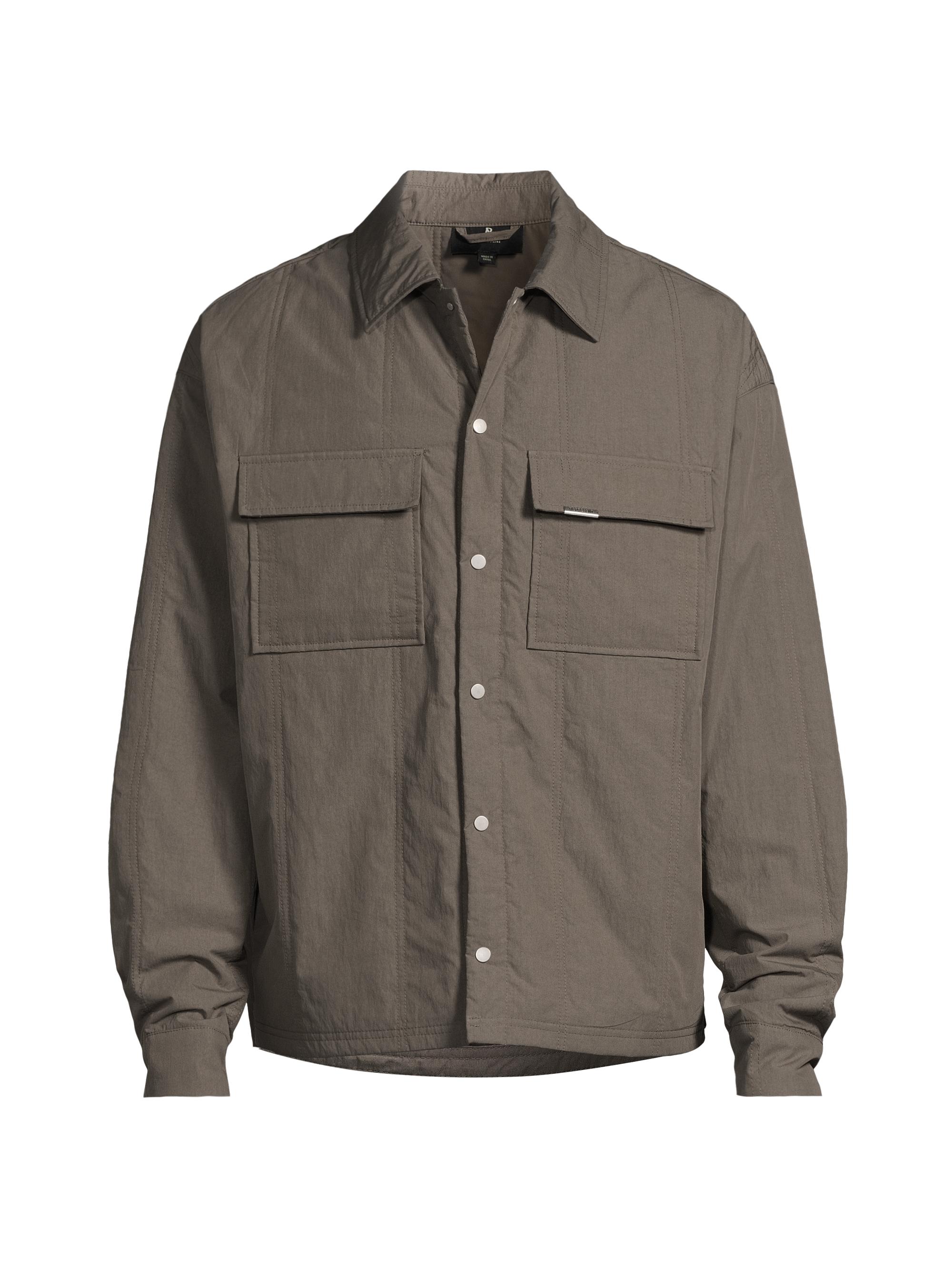 Represent Men's Quilted Cotton-Blend Overshirt - Medium Grey