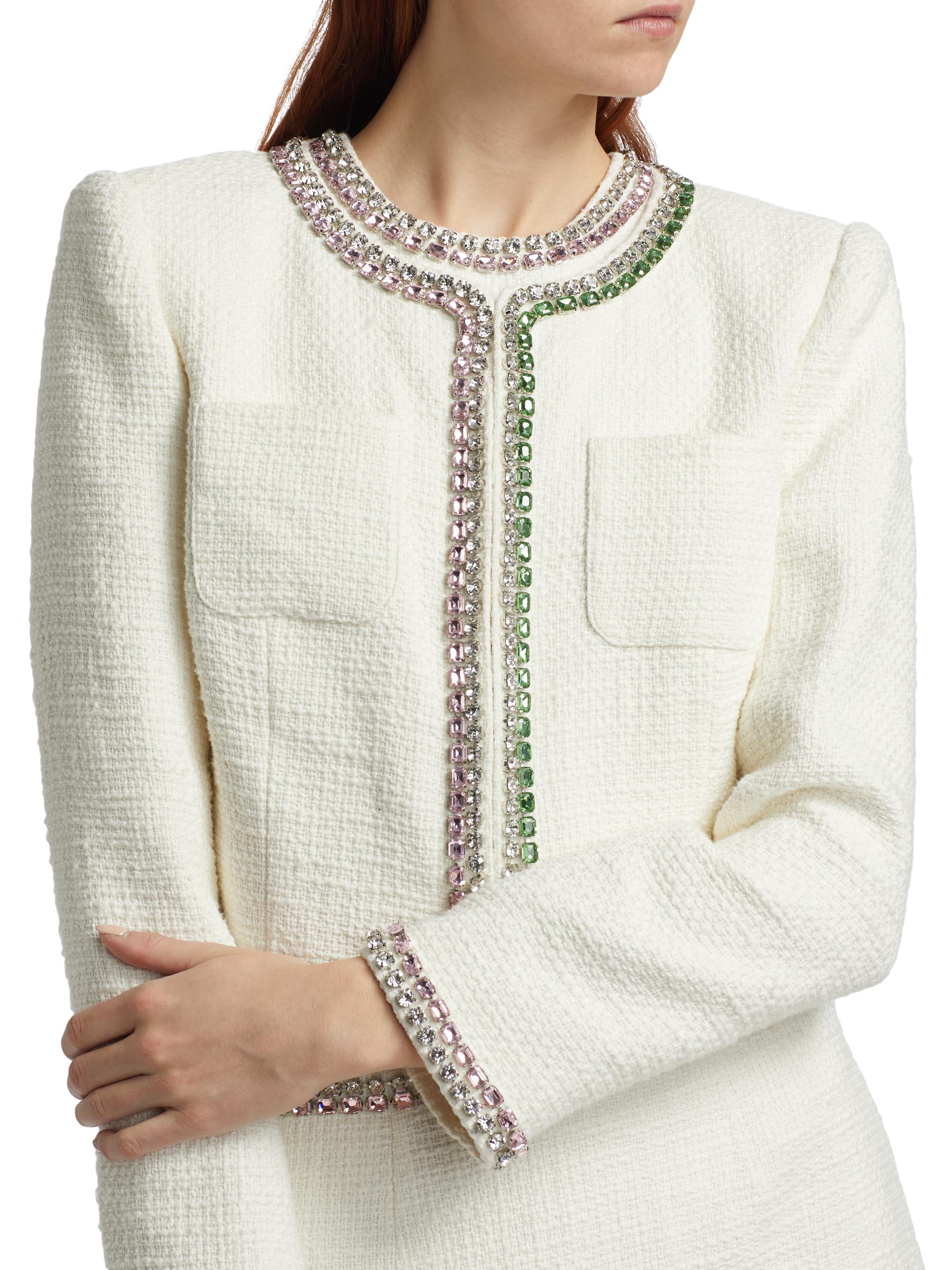 Cinq à Sept Verity Embellished Collarless Jacket | Saks Fifth Avenue