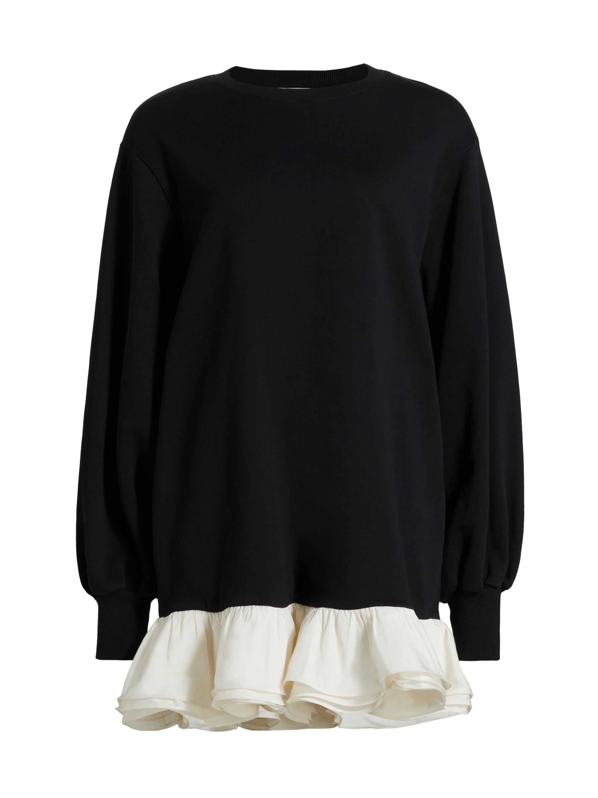 CINQ A SEPT Women's Oakley Ruffled-Hem Minidress - Black