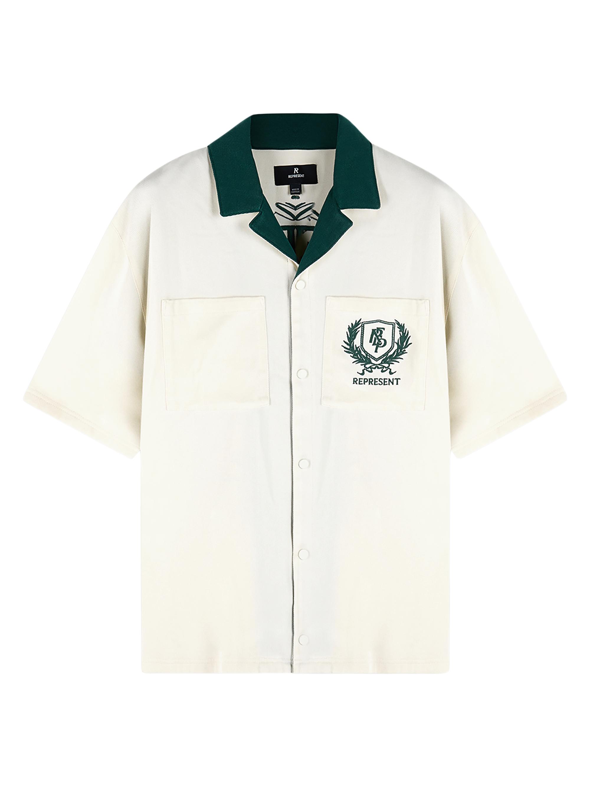 Represent Men's Crest Camp Shirt - Antique White