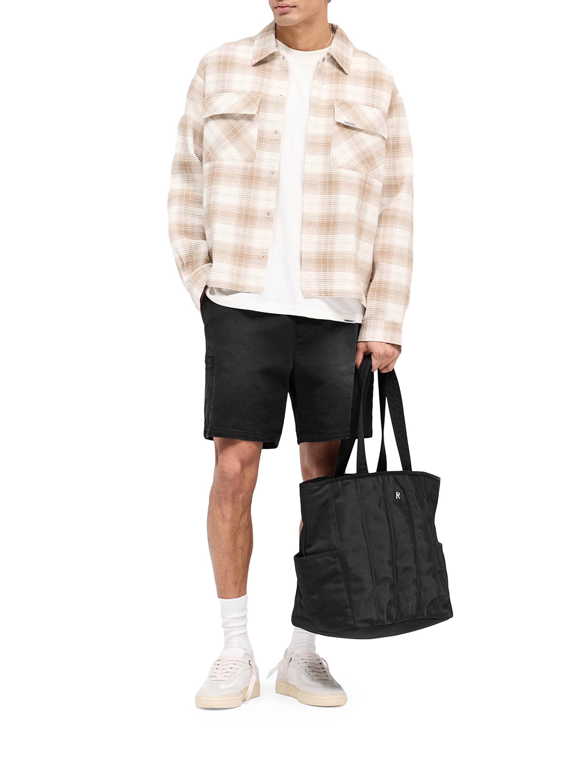 Represent Men's Waffle-Knit Flannel Shirt - Medium Brown