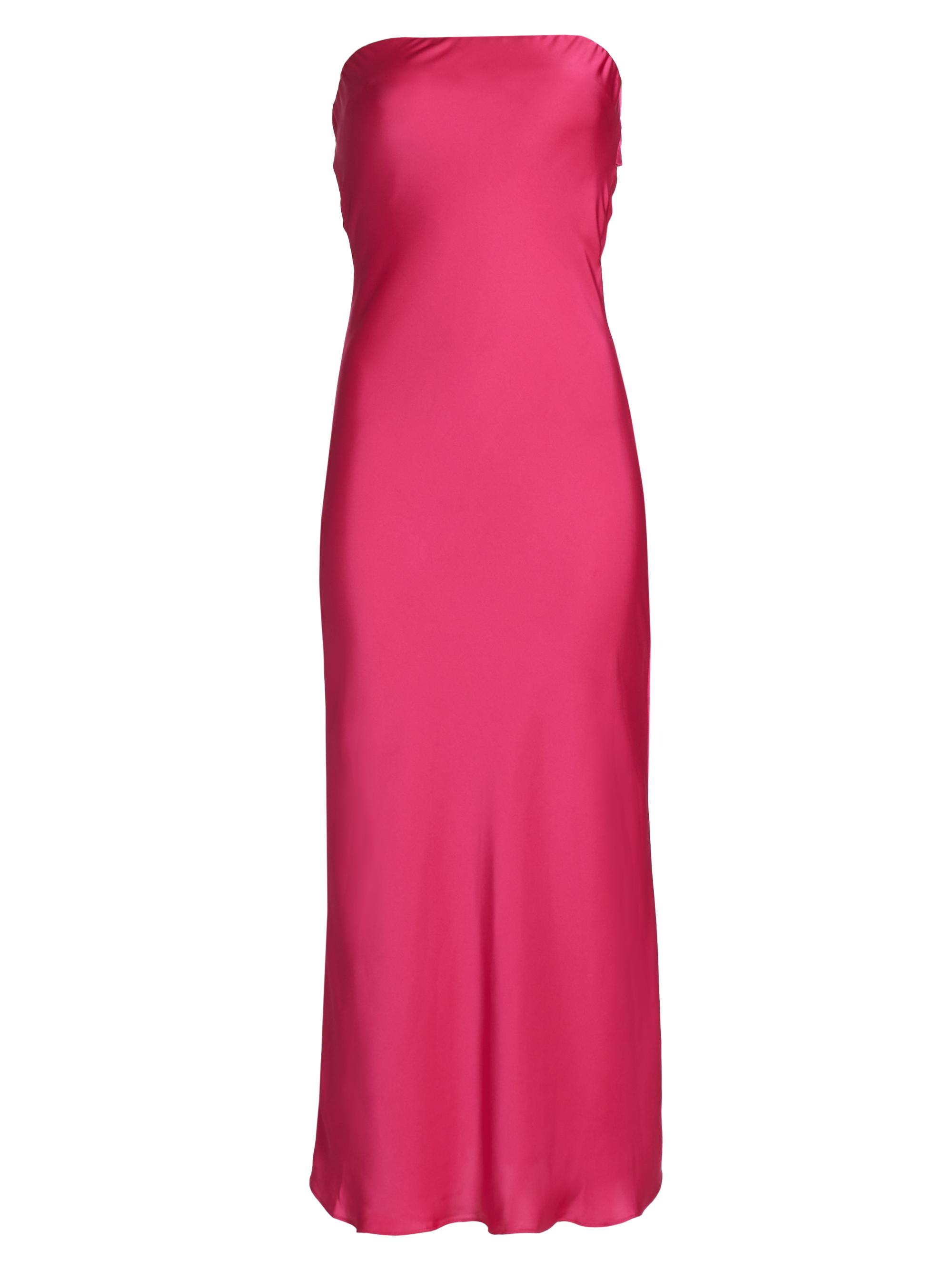 Ramy Brook Women's Shauna Satin Strapless Open Back Midi-Dress - Pink Petunia