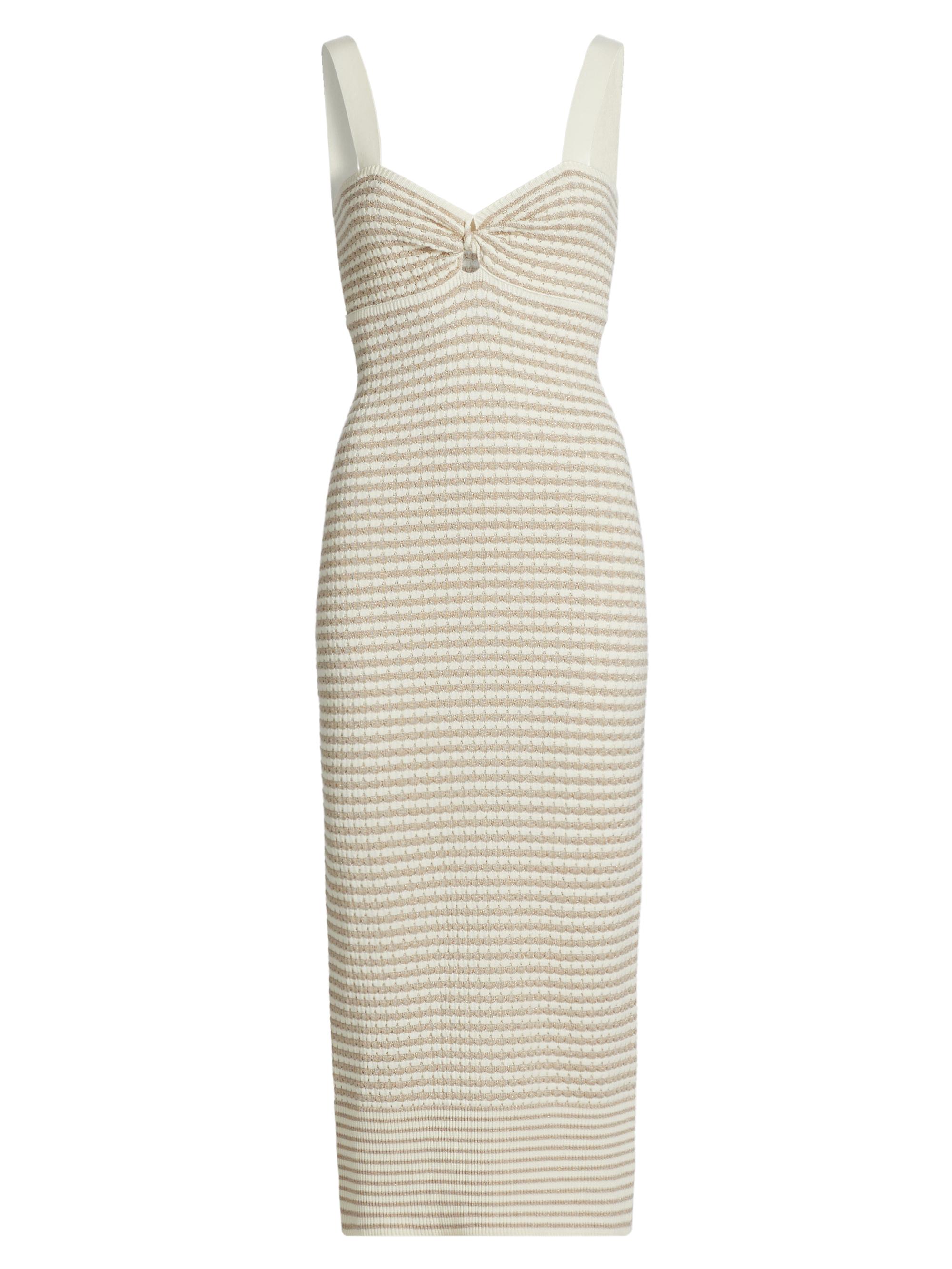 Ramy Brook Women's Jessa Metallic Striped Knit Midi-Dress - Sandstone  Textured Stripe