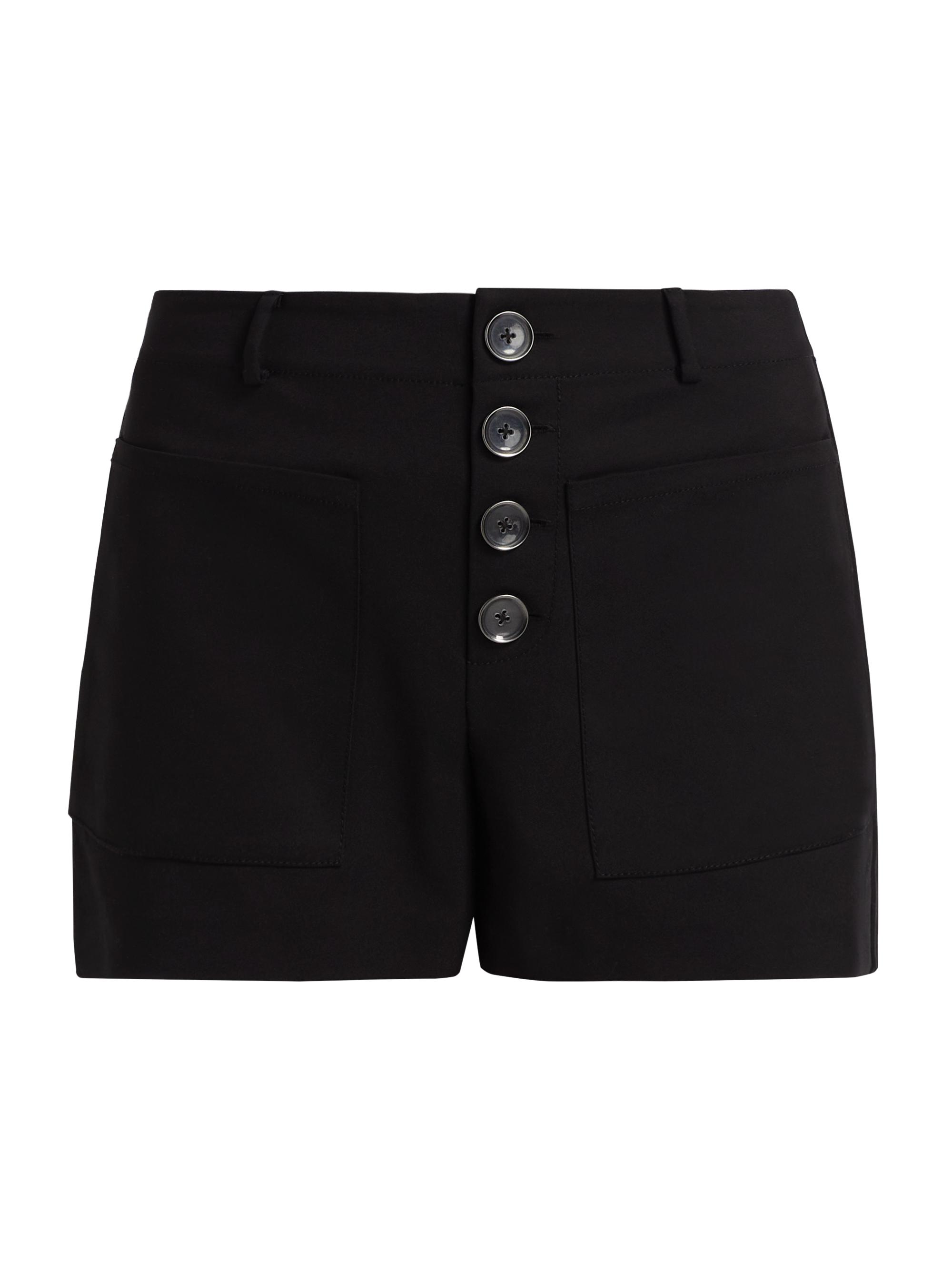 Ramy Brook Women's Marjory Button-Front Shorts - Black