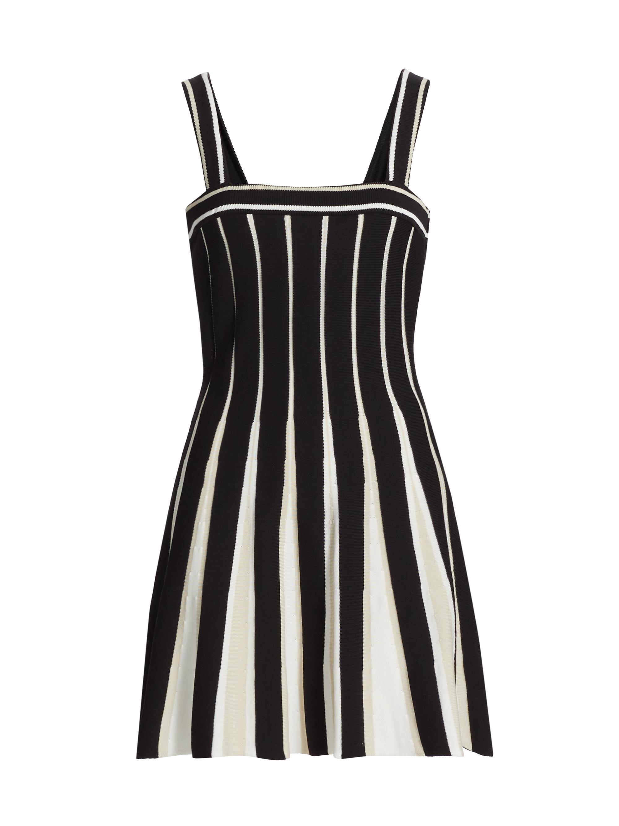 Ramy Brook Women's Eloise Striped Cotton A-Line Minidress - Black Combo Stripe
