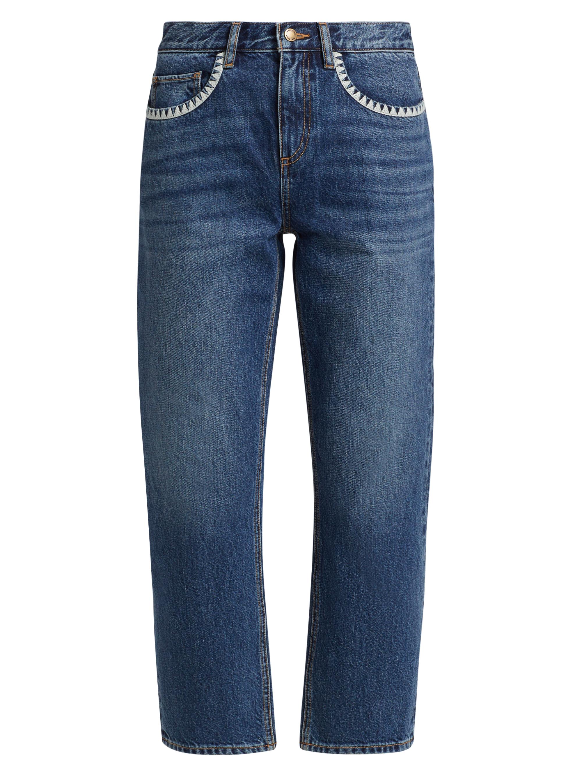 Frame The Beaded Straight Jeans | Saks Fifth Avenue