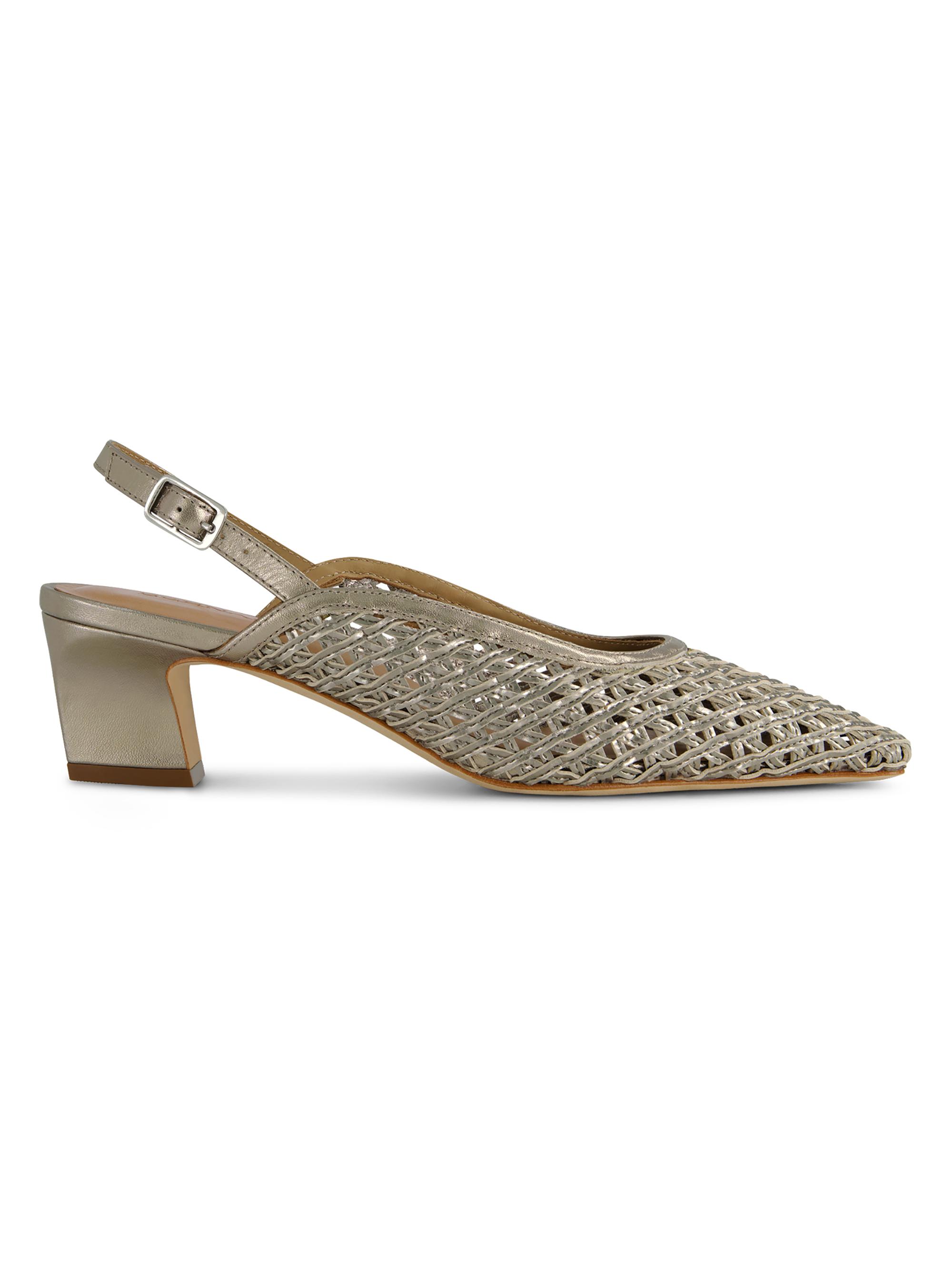 Bernardo Women's Athena Woven Slingback Pumps - Light Pewter