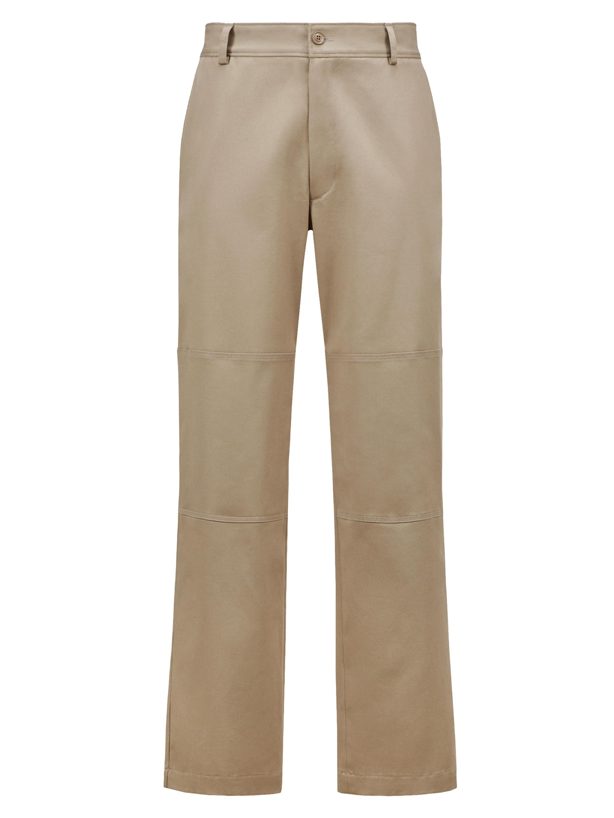 Moncler Men's Pants in Cotton Gabardine - Light Beige
