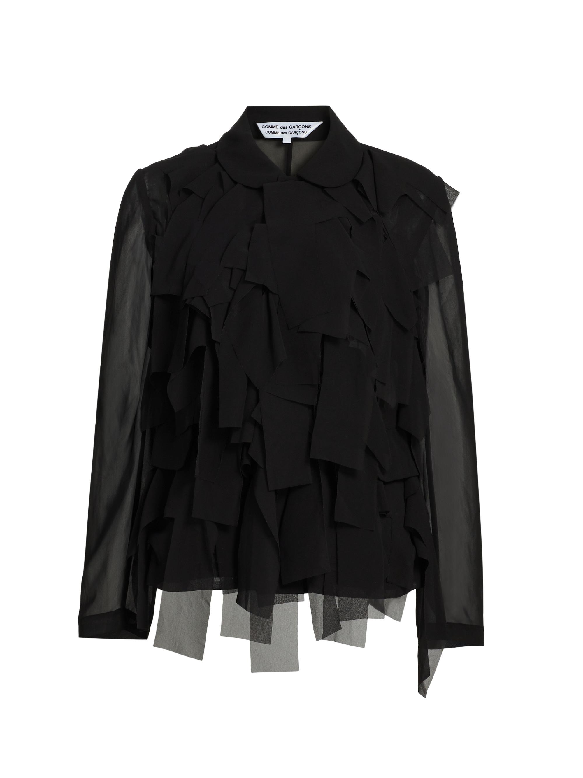 Comme des Garçons Women's Georgette Shredded Jacket - Black