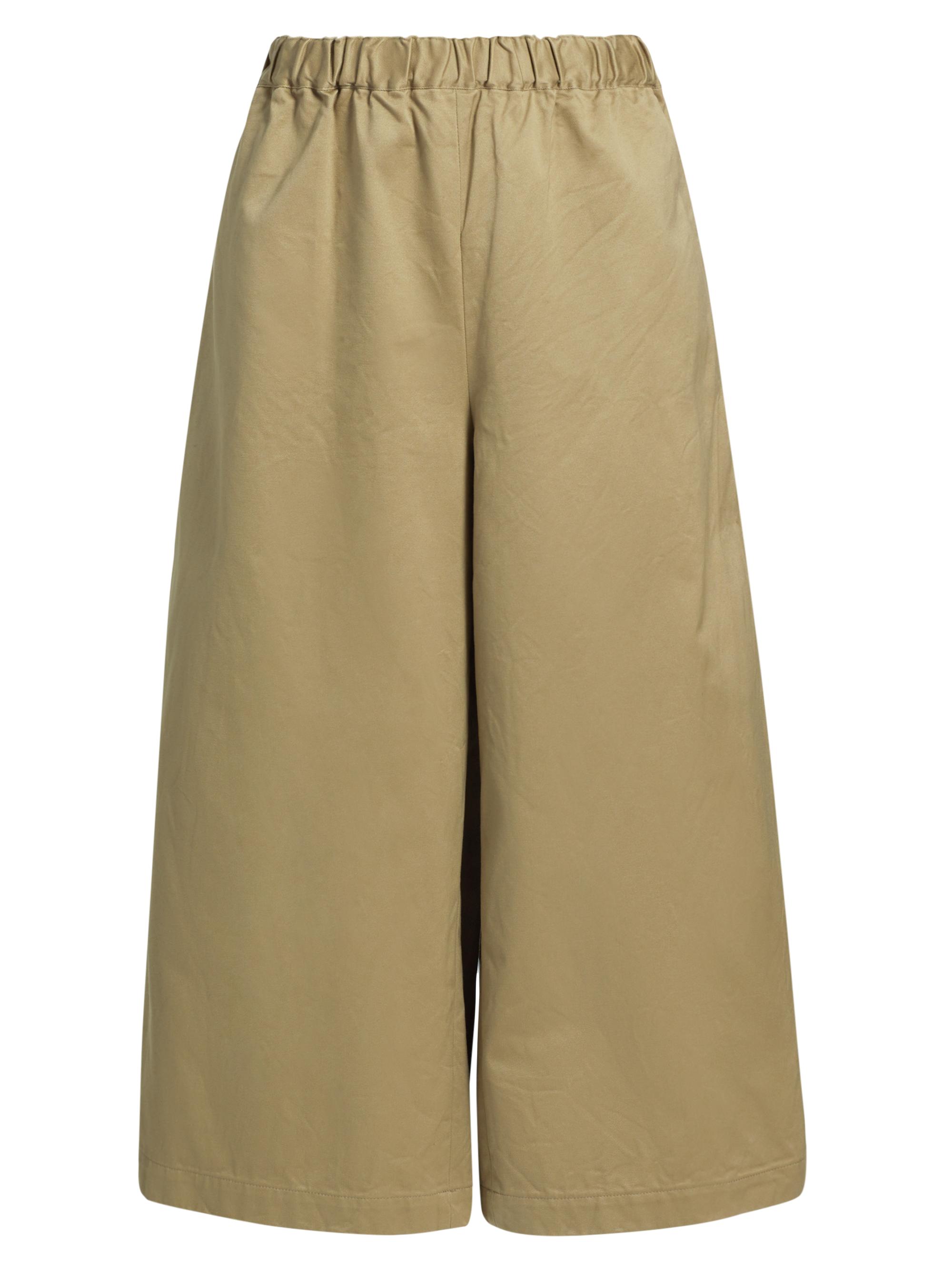 Comme des Garçons Women's Twill Wide-Leg Pants - Khaki