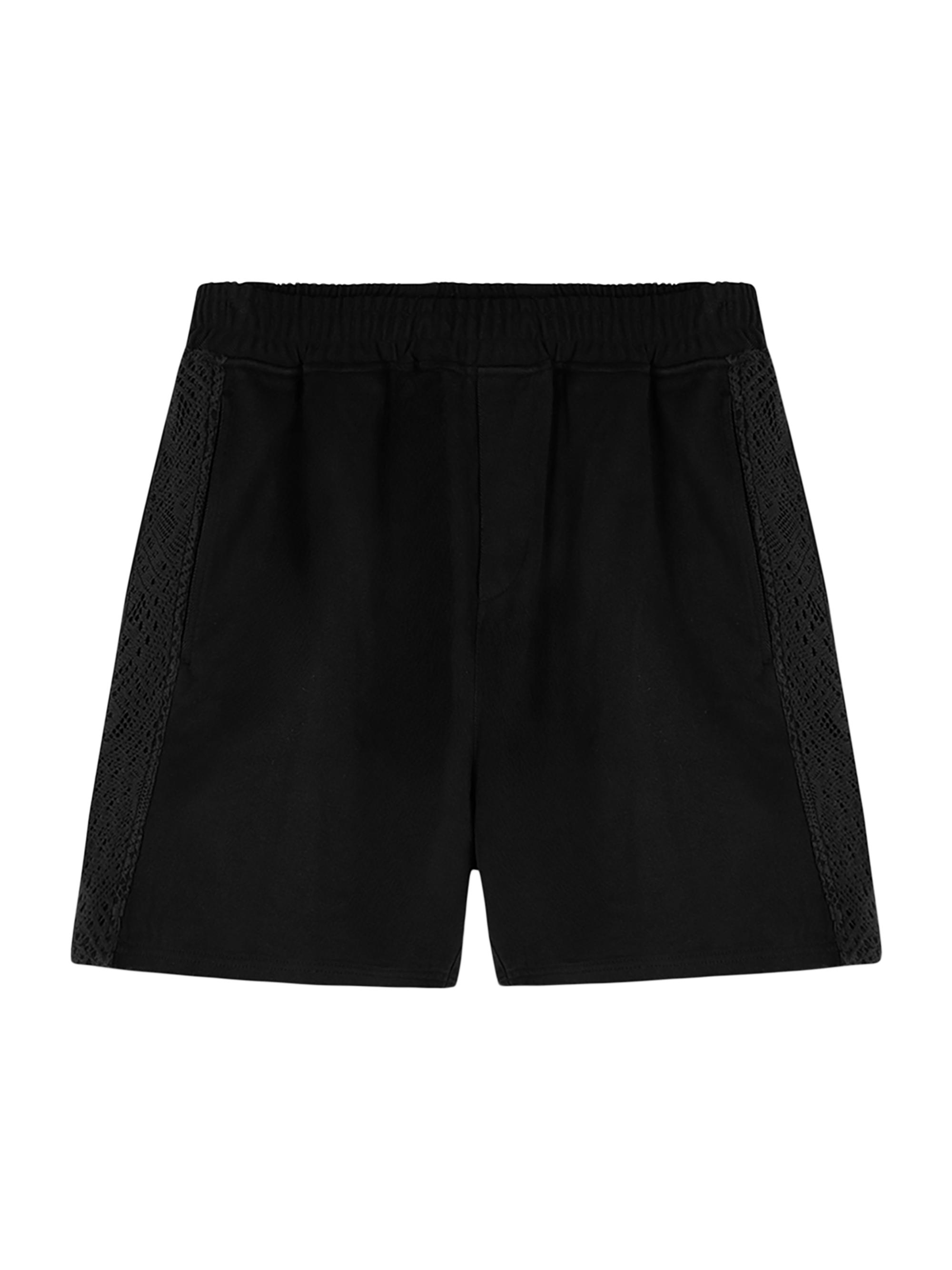 Represent Men's Knitted Panel Shorts - Jet Black