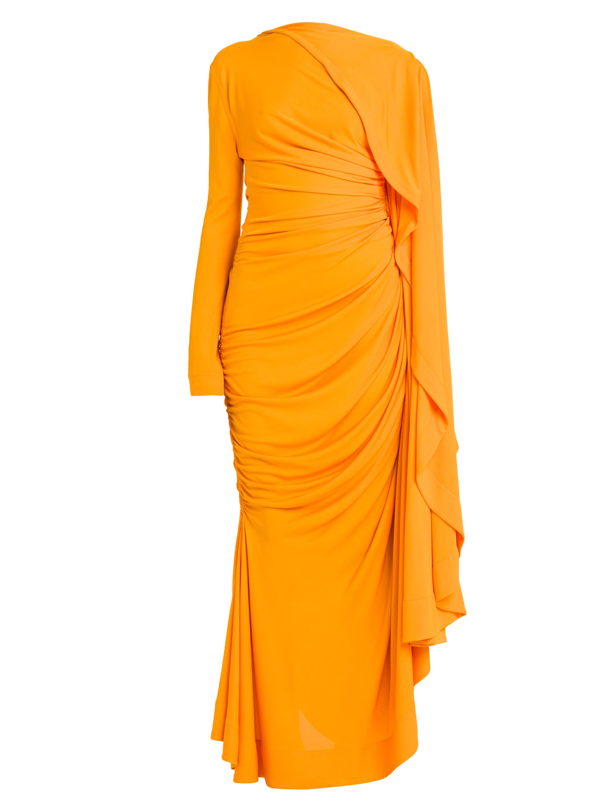 Bottega Veneta Women's Draped Cape-Sleeve Gown - Mandarin