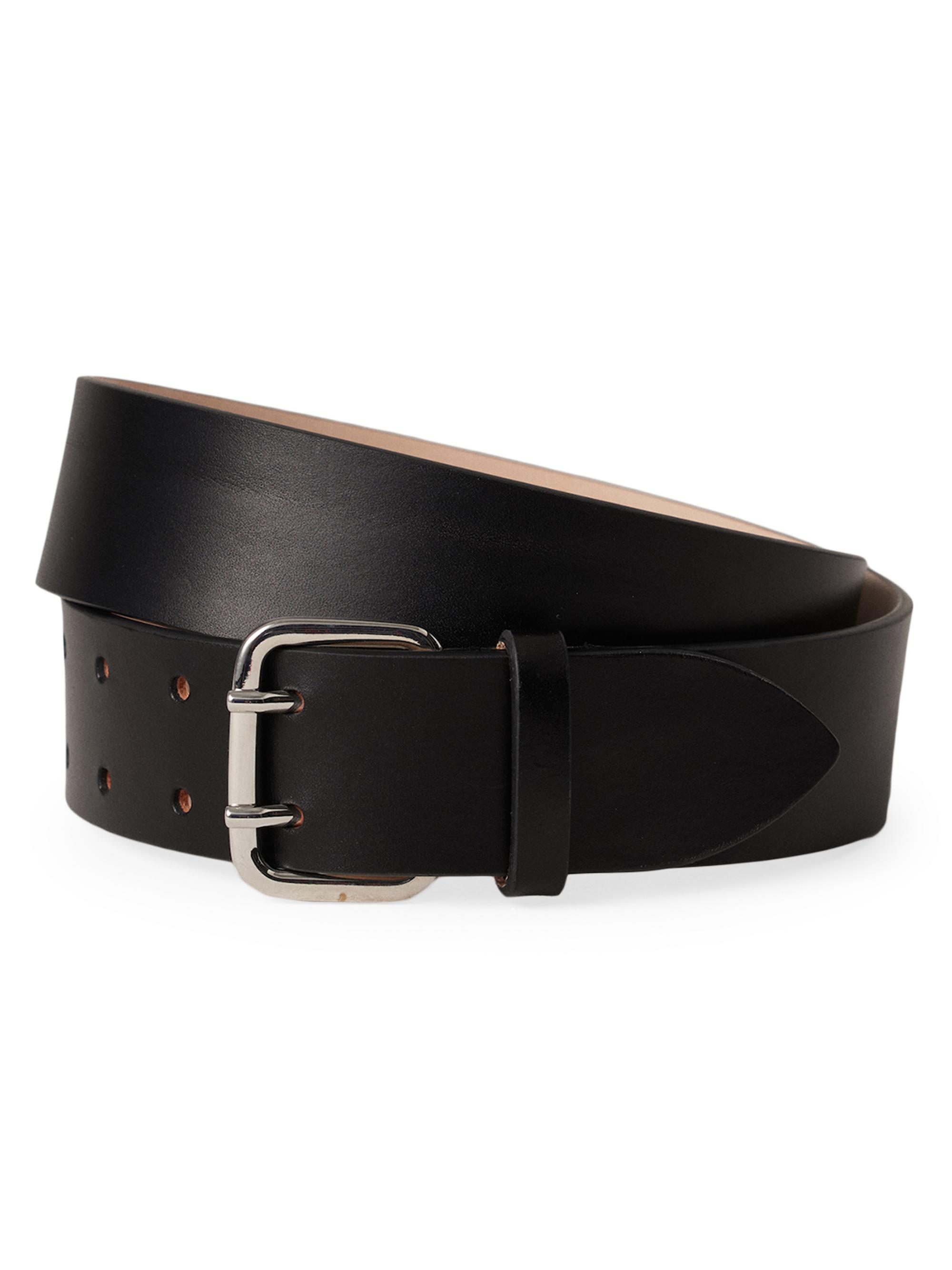 Déhanche Women's Hutch Leather Belt - Black Silver