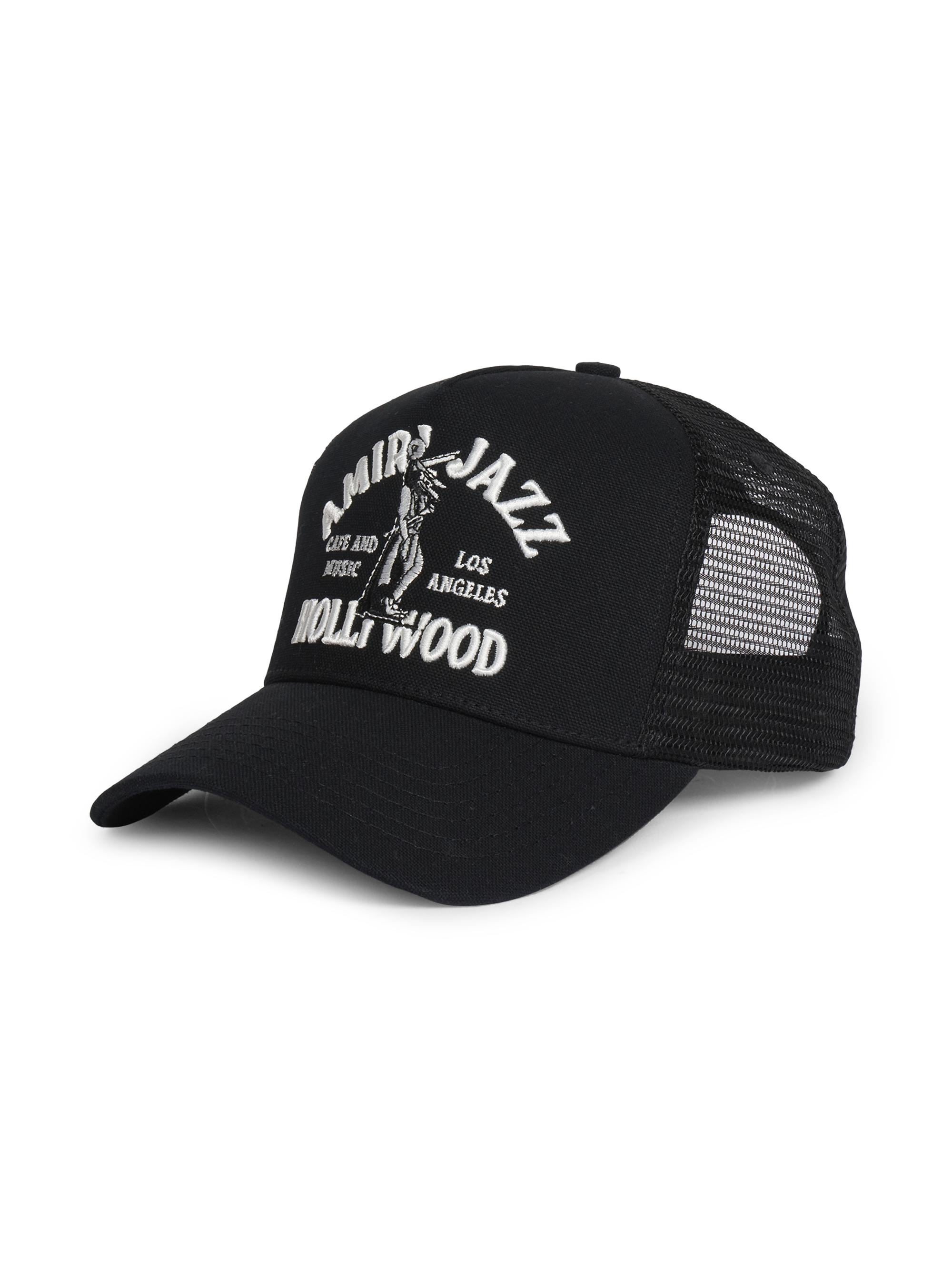Amiri Men's Jazz Wolf Trucker Hat - Black