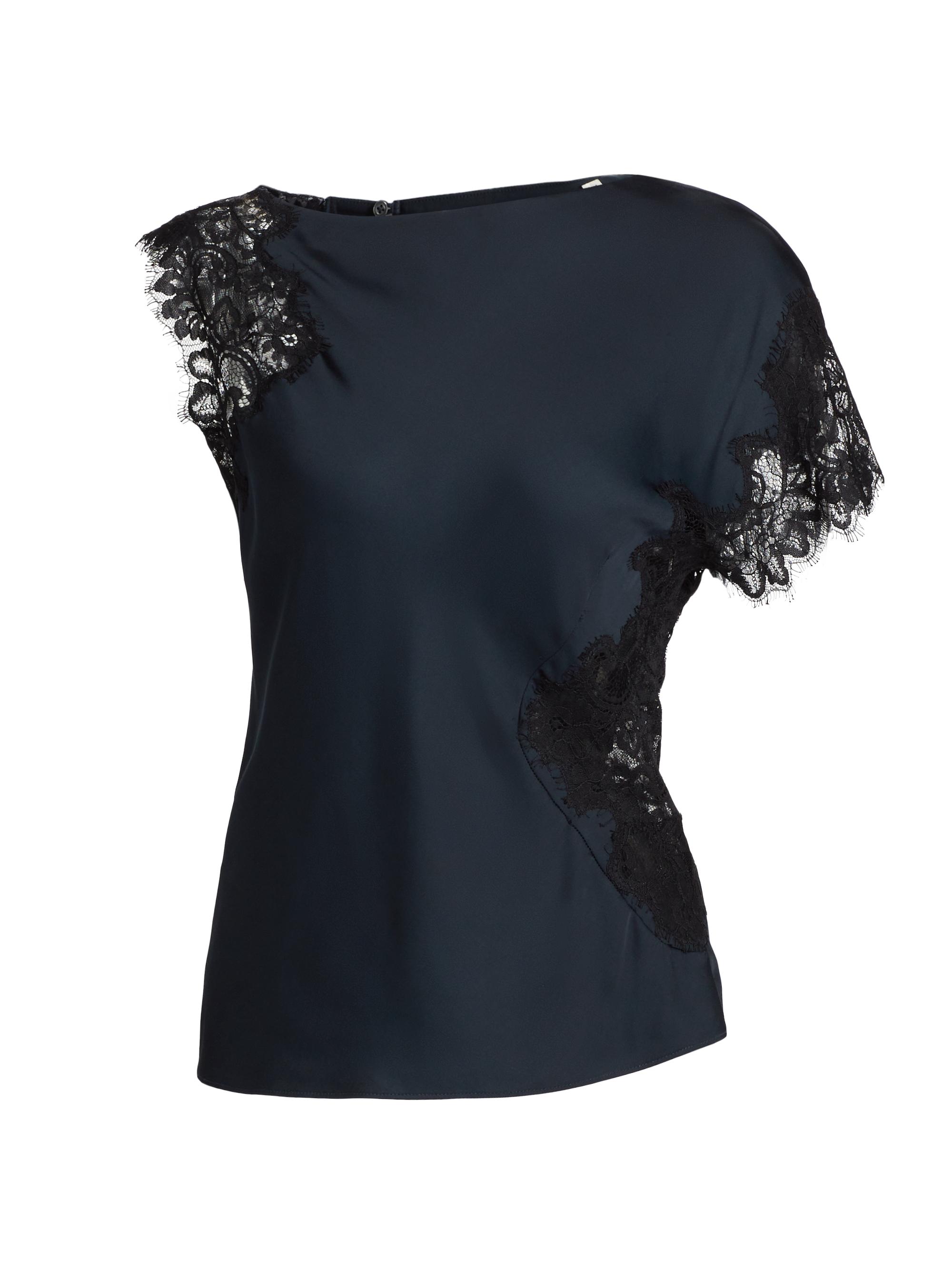 A.L.C. Alessia Satin & Lace Top | Saks Fifth Avenue