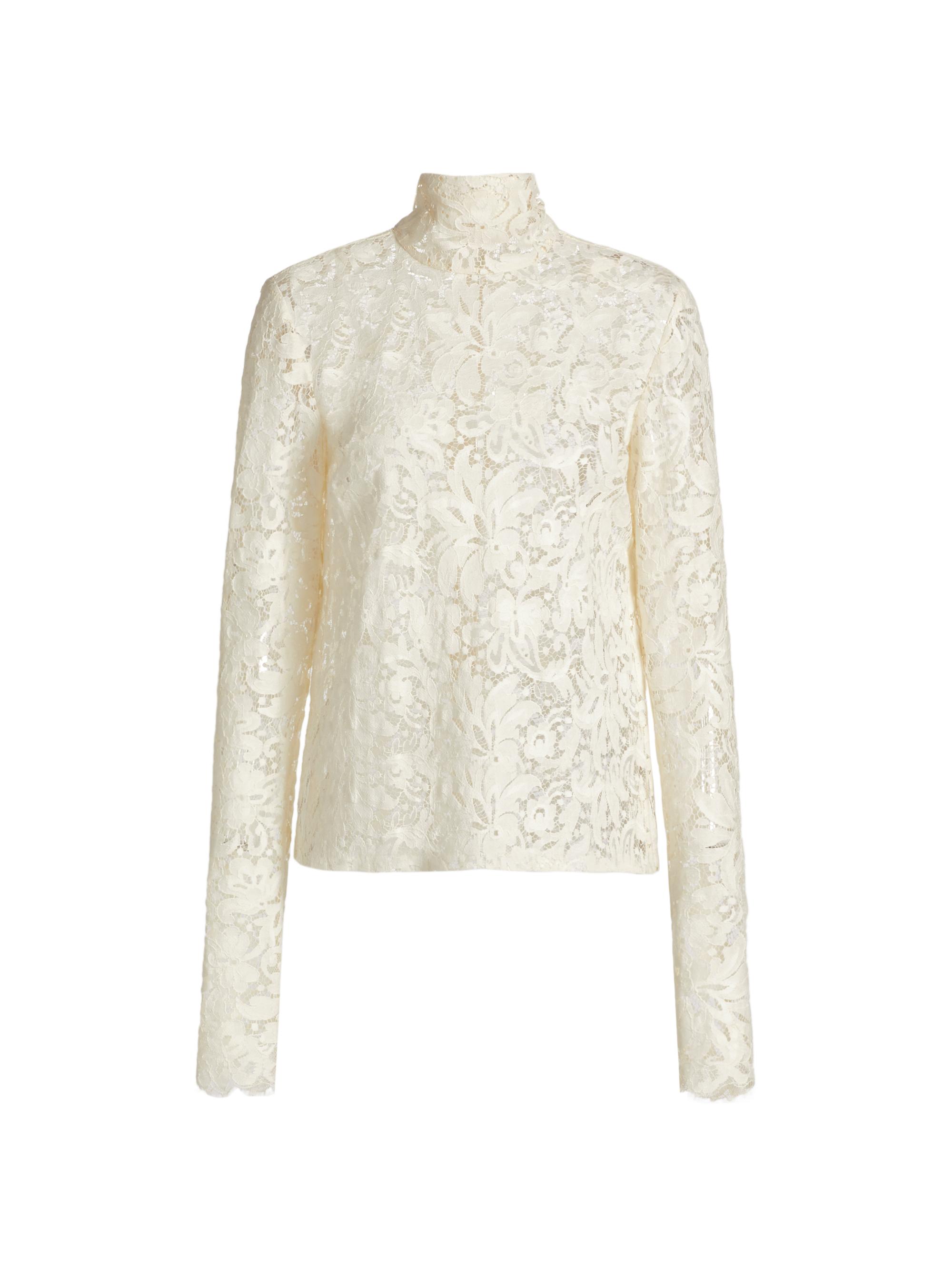 A.L.C. Indy Guipure Lace Turtleneck Top | Saks Fifth Avenue