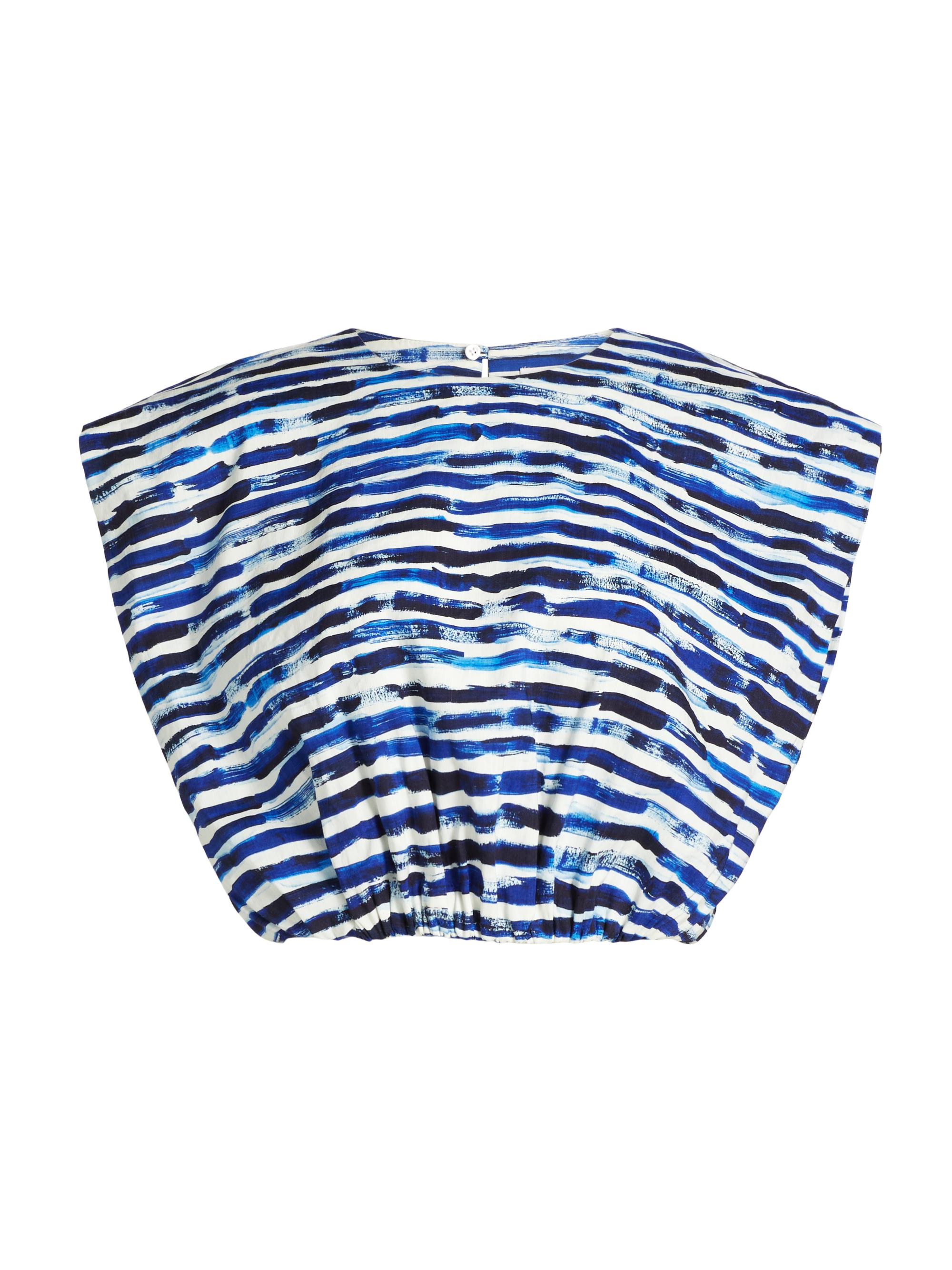 A.L.C. Women's Billie Linen-Blend Crop Top - Navy Stripe