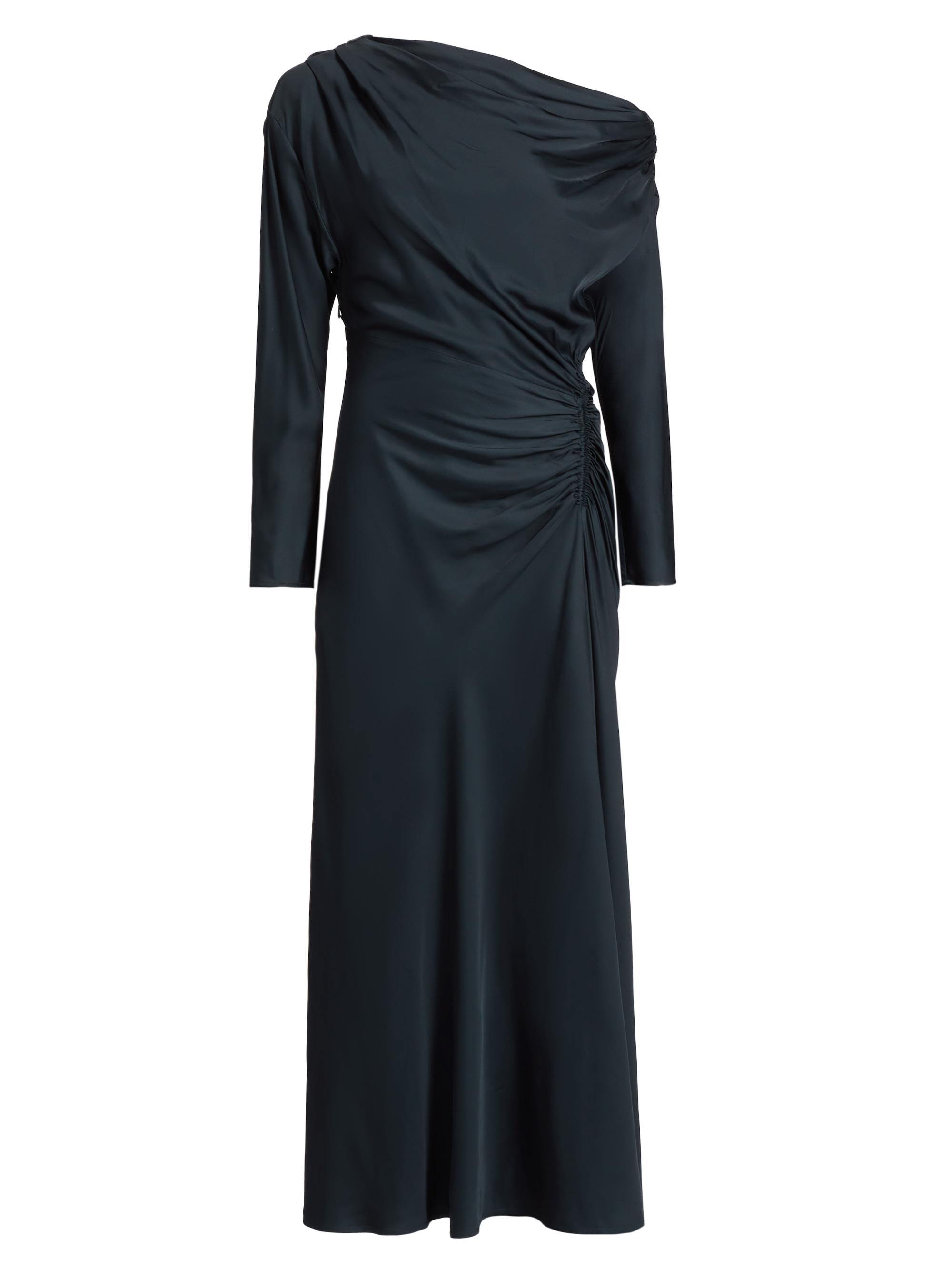 A.L.C. Women's Piper Draped Satin Maxi Dress - Dark Sapphire