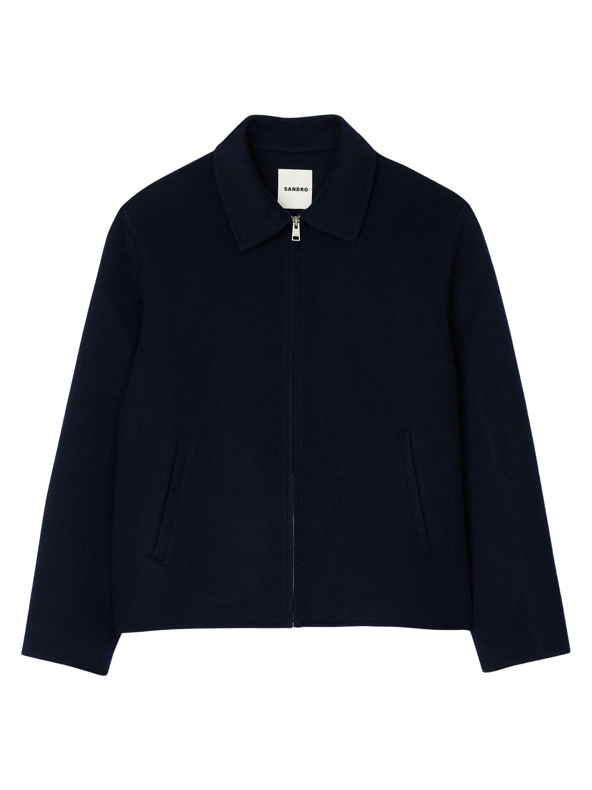 Sandro Men's Double-Faced Wool Jacket - Dark Grey