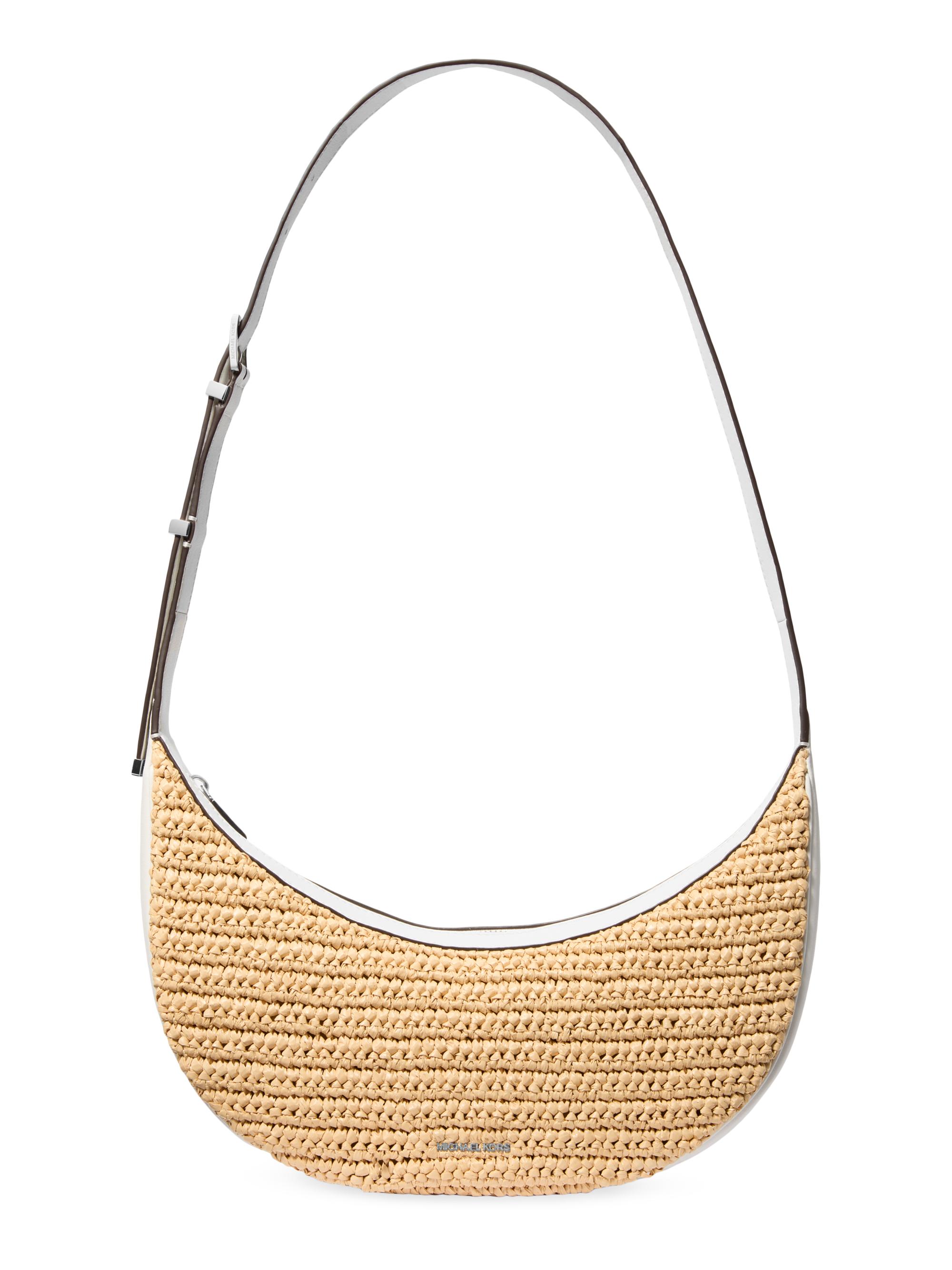 MICHAEL Michael Kors Women's Avra Woven Shoulder Bag - Natural Optic White