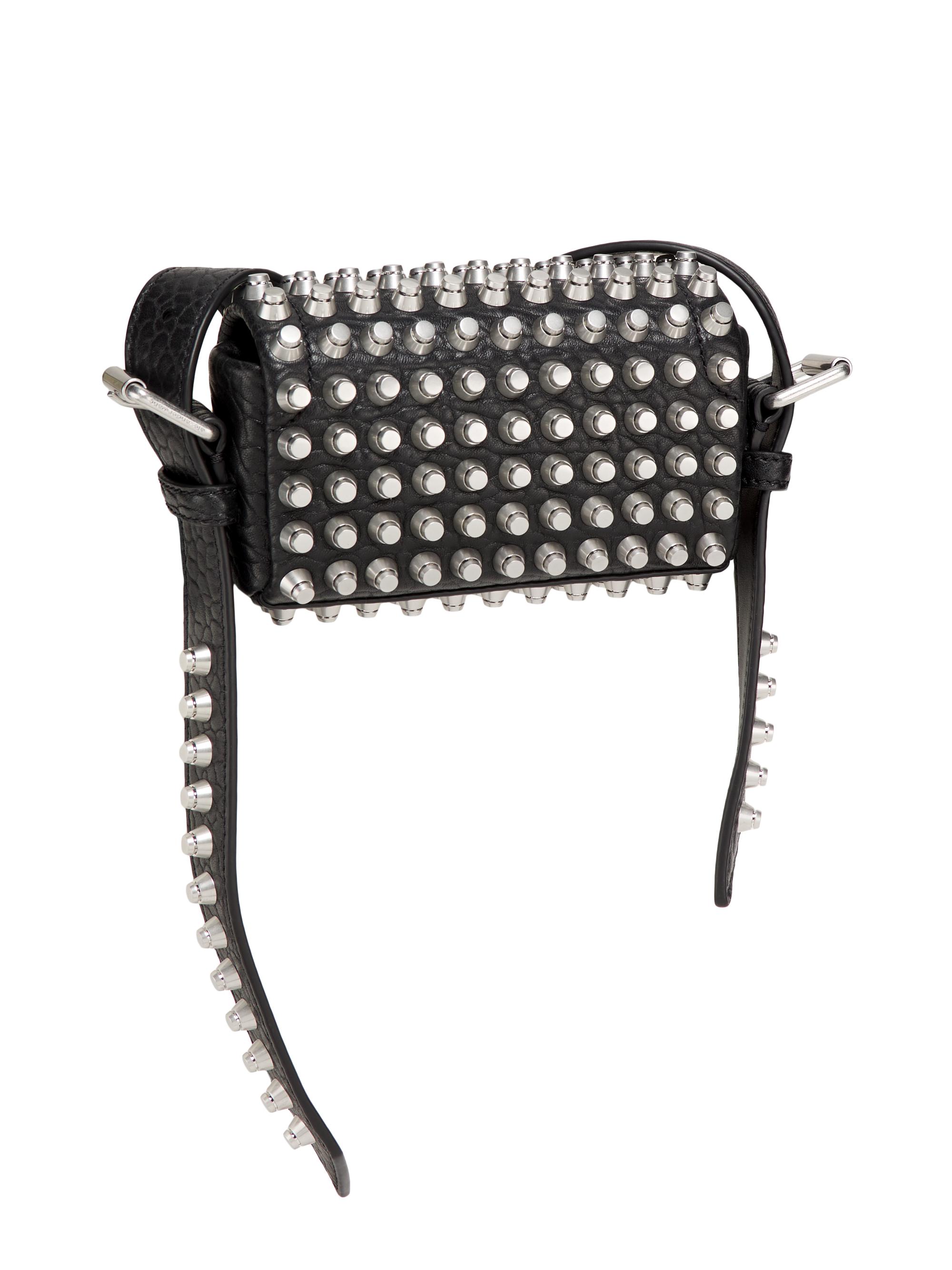Alexander Wang Ricco Mini Studded Leather Flap Crossbody Bag