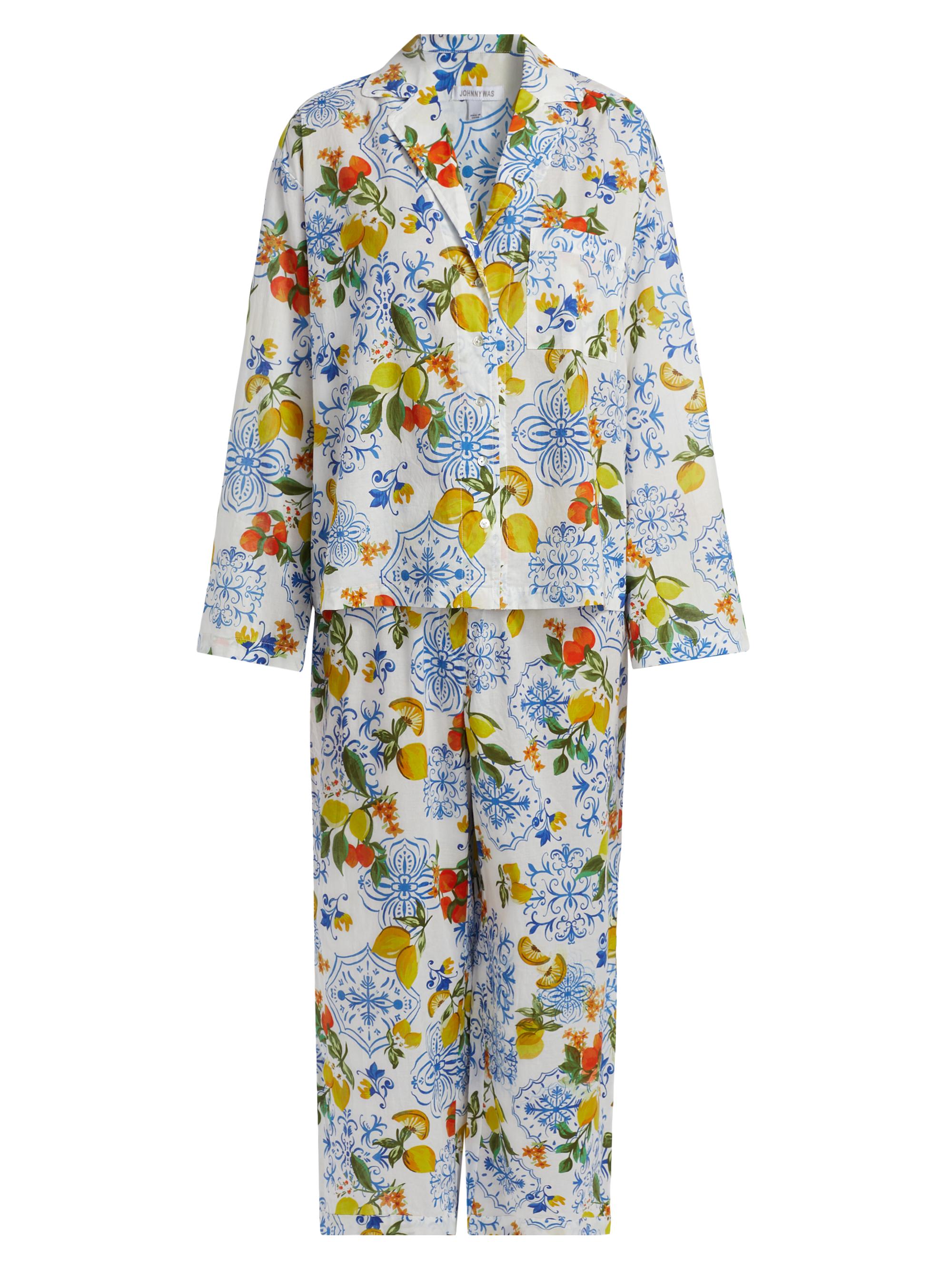 Johnny Was Women's Citrus-Print Cotton Relaxed Pajamas - Citrus