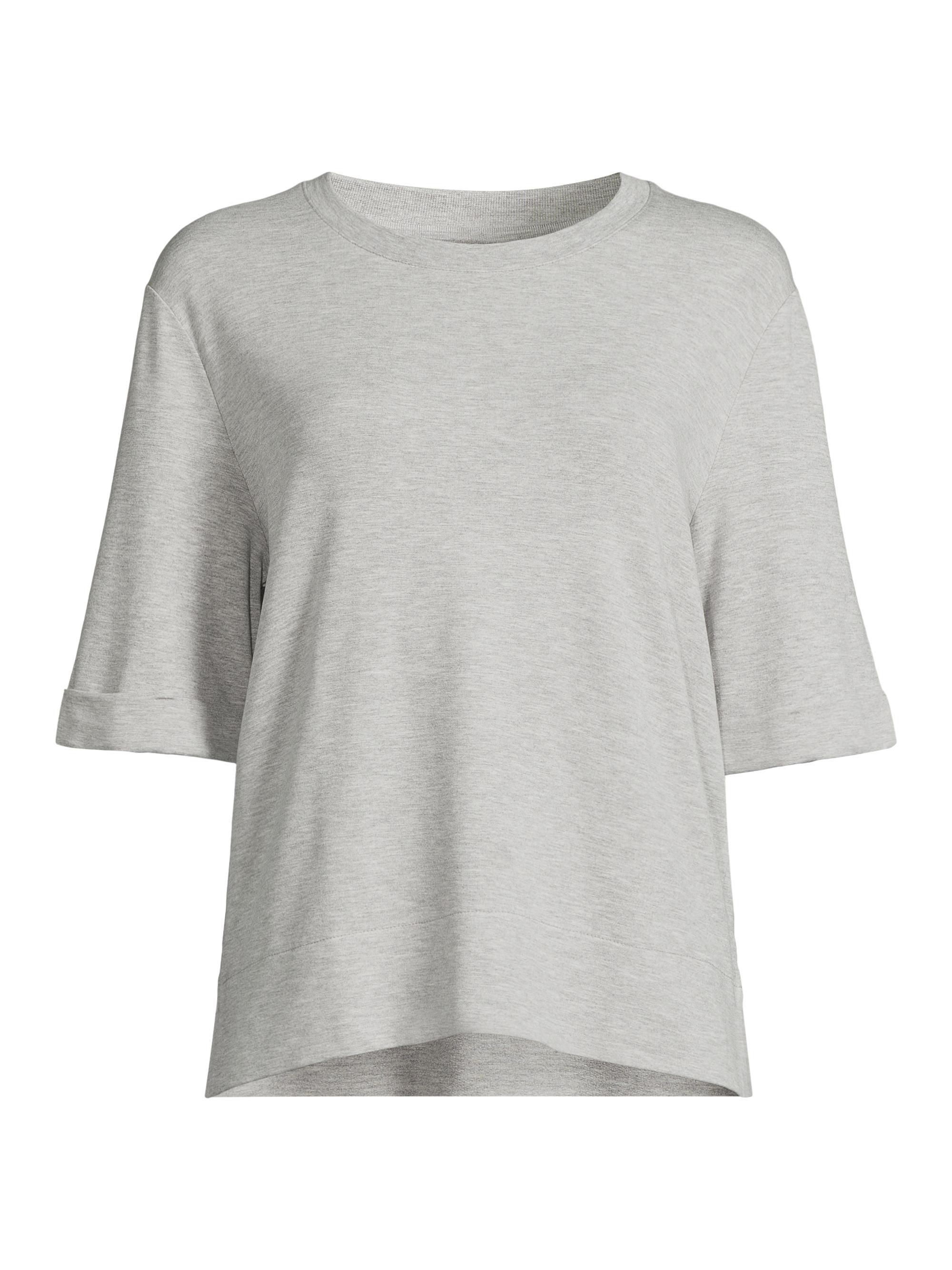 Majestic Filatures Women's French Terry Relaxed Top - Gris Chine Claire