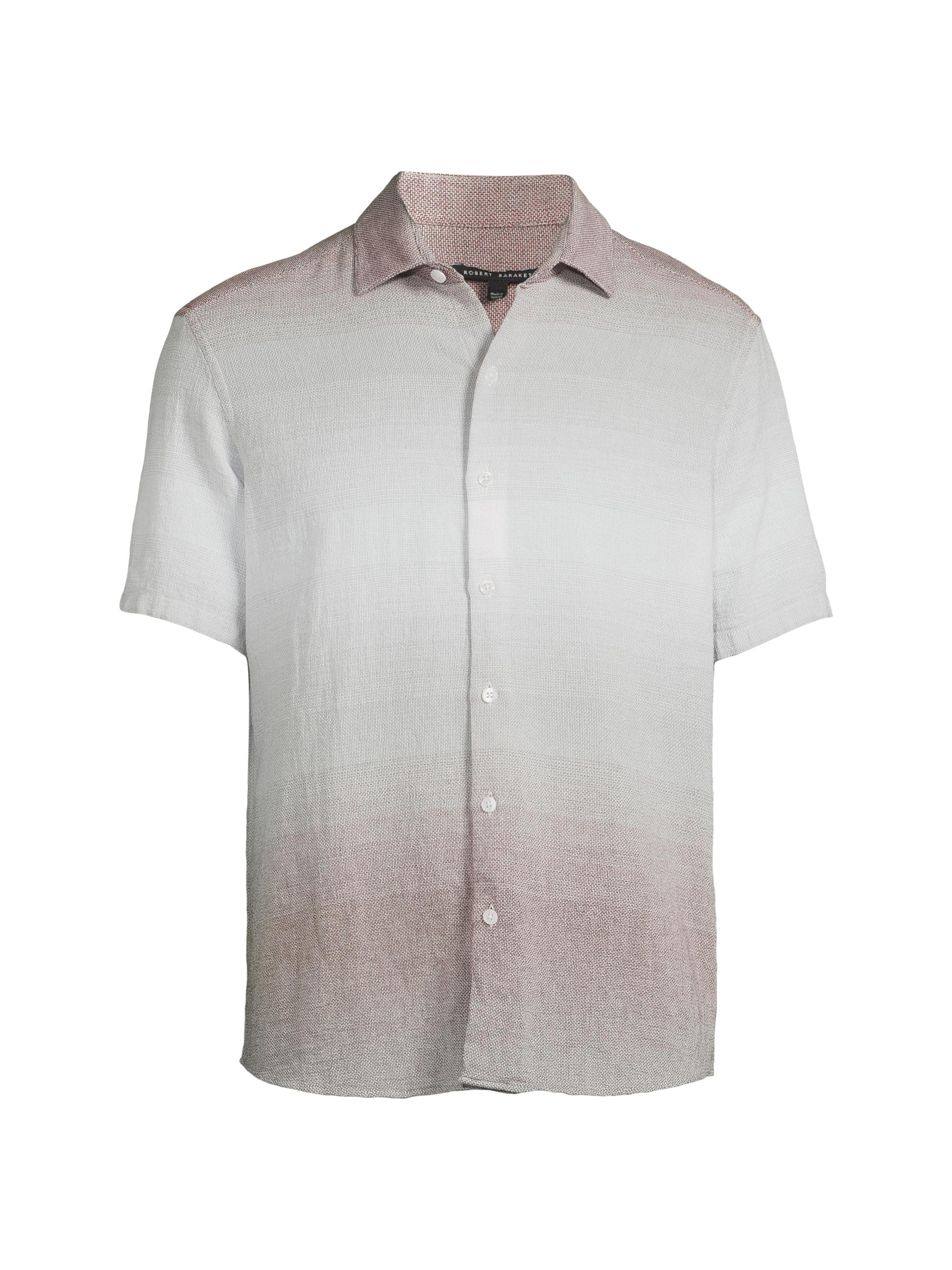Robert Barakett Men's Tiffin Cotton Button-Front Shirt - Purple