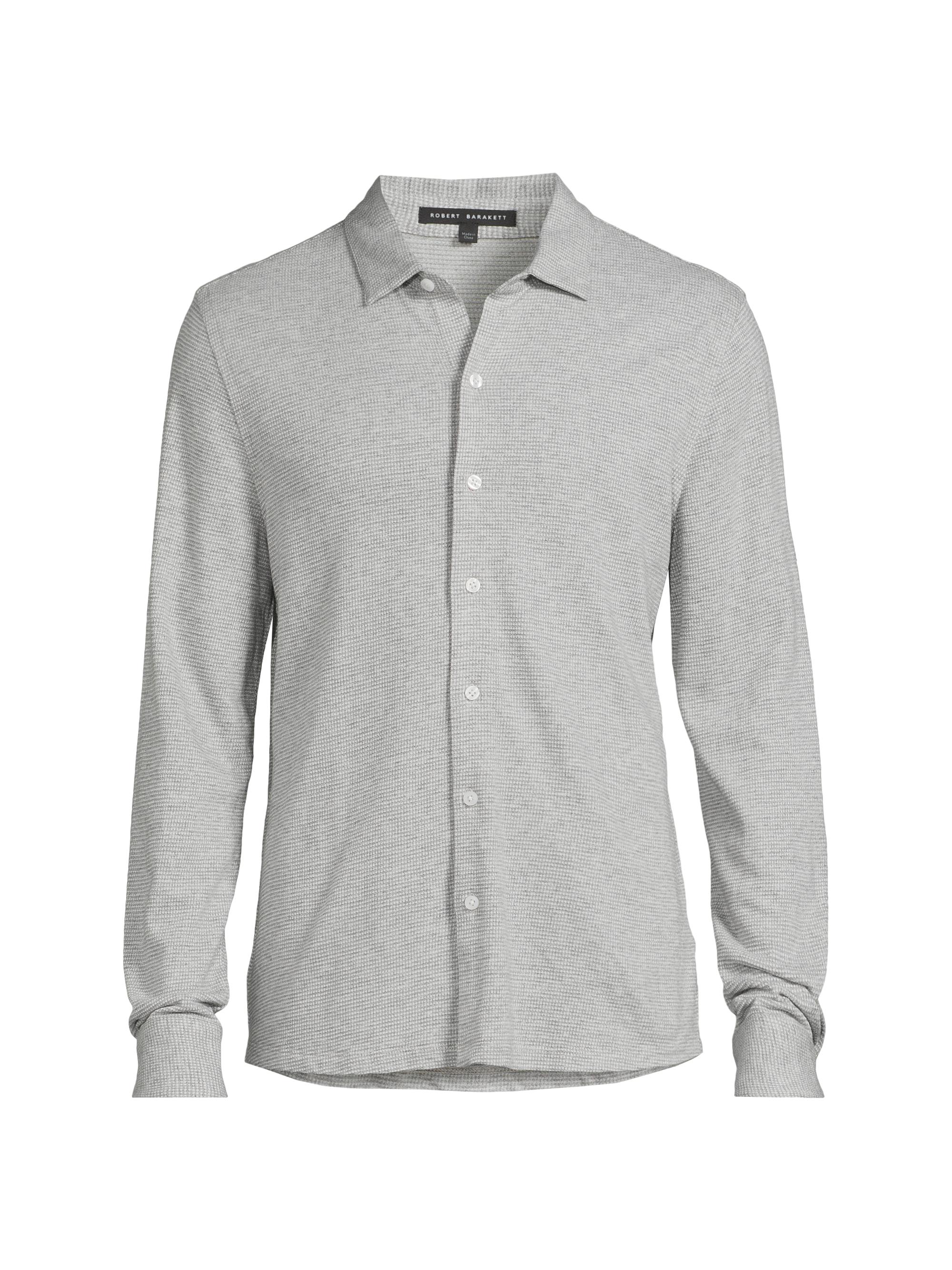 Robert Barakett Men's Dobston Knit Shirt - Light Grey
