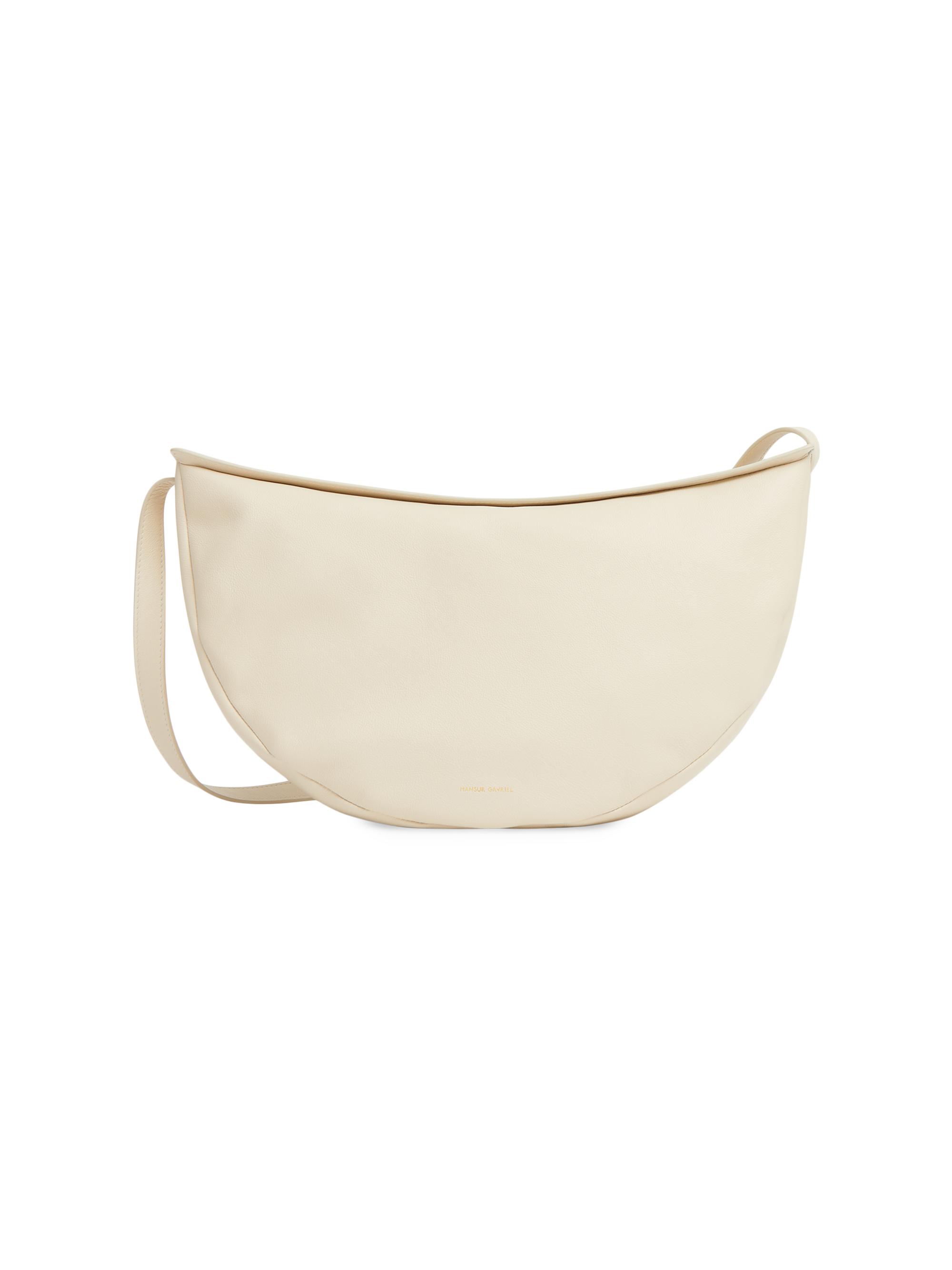 Mansur Gavriel Women's  Moon Leather Sling Crossbody Bag - Jasmine