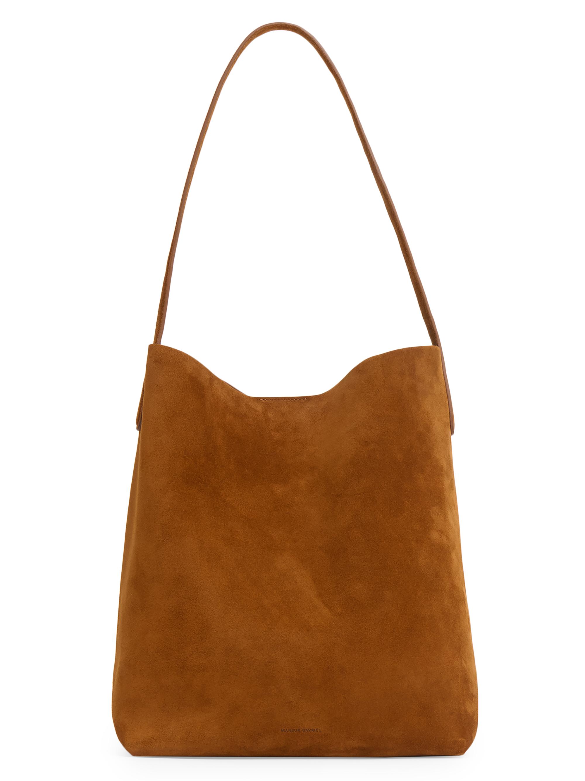 Mansur Gavriel Women's Everyday Cabas Suede Tote Bag - Saddle