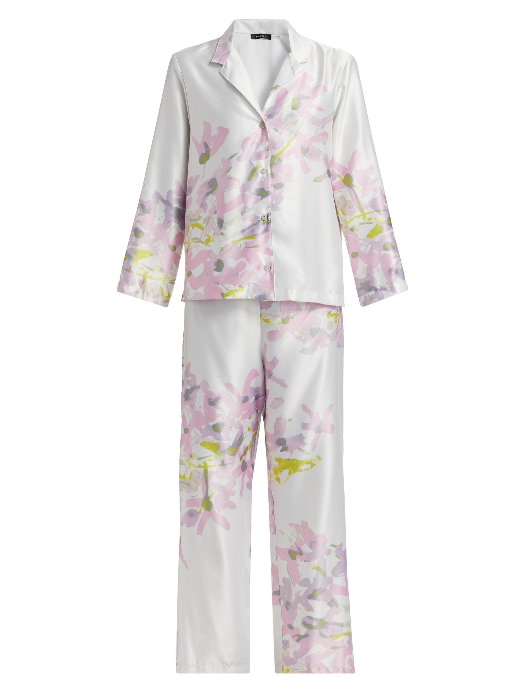 Natori Women's Sumi Floral Satin Pajamas - Rosebud